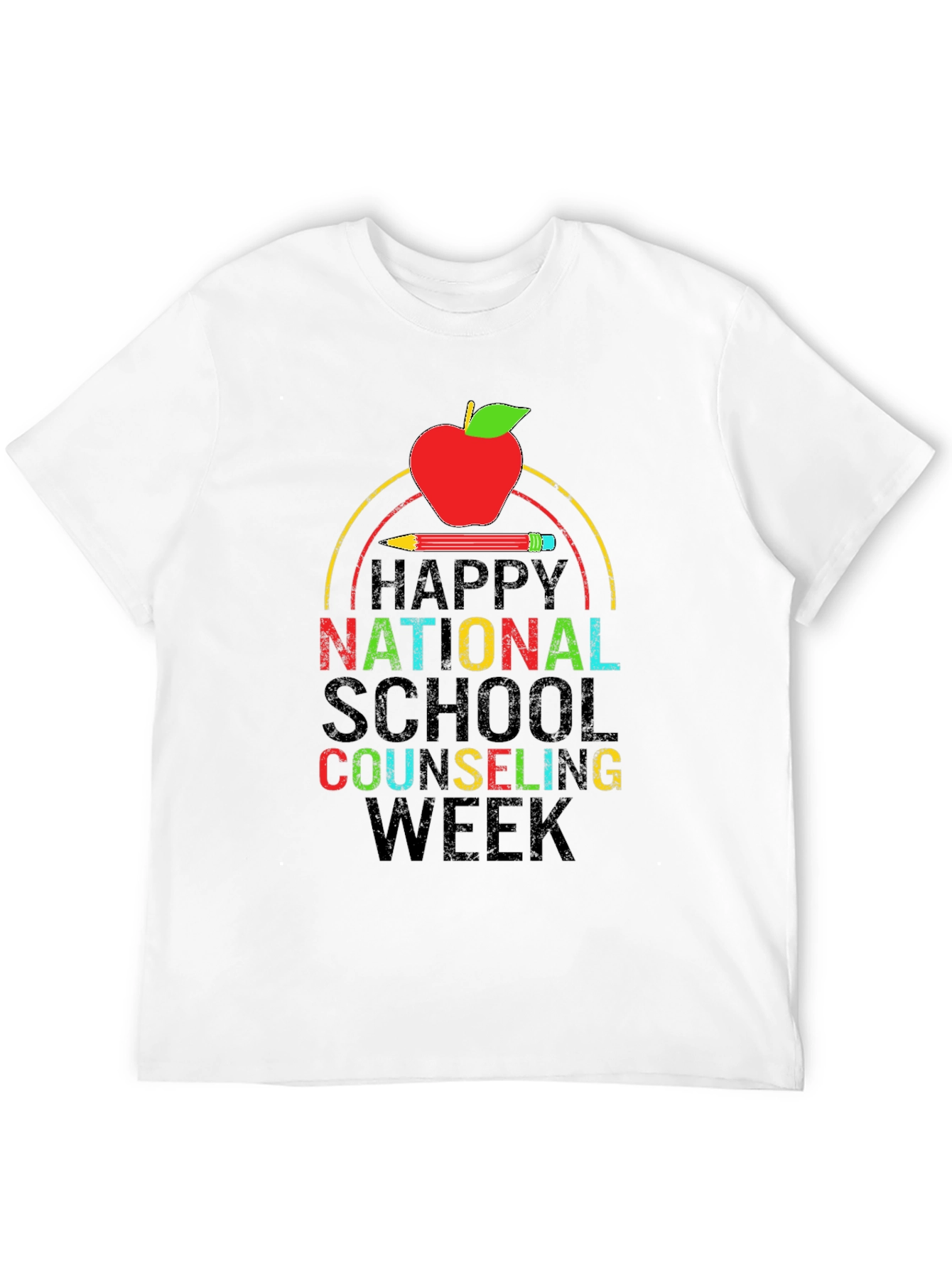 Black Happy National School Counseling Week T-Shirt view 12