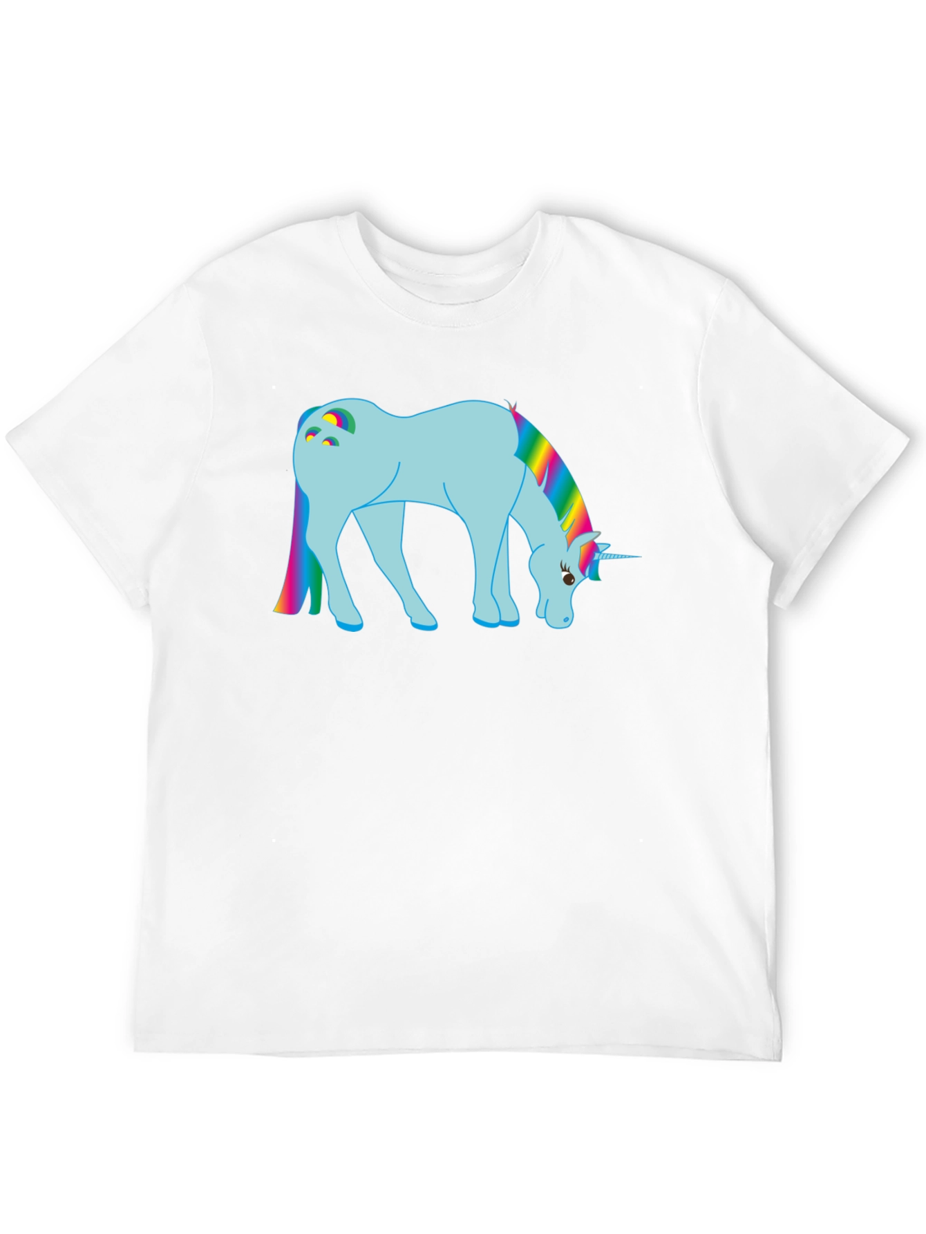 Black Rainbow Unicorn Graphic T-Shirt view 12