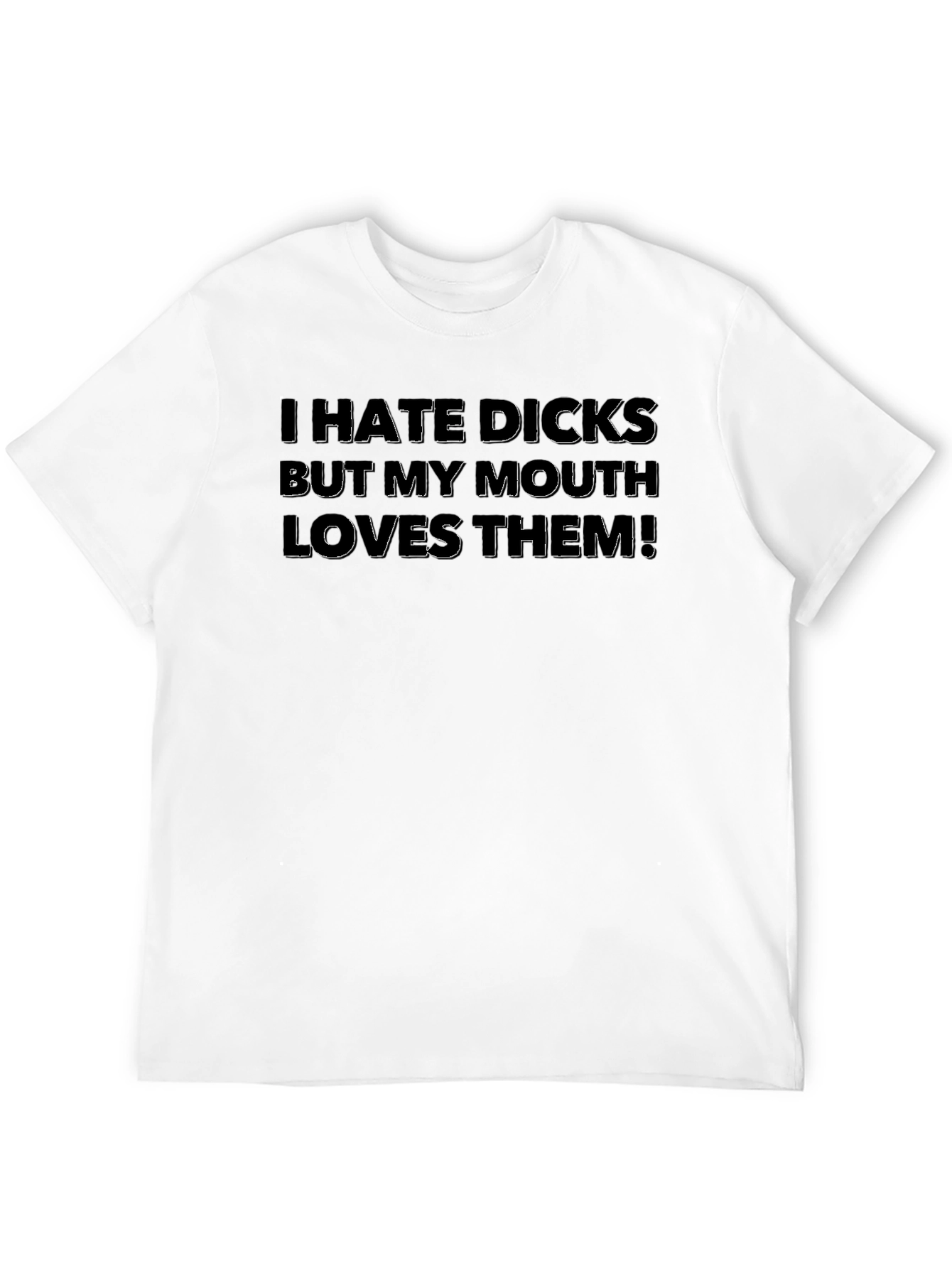 Black I Hate Dicks Funny Graphic Novelty T-Shirt view 12