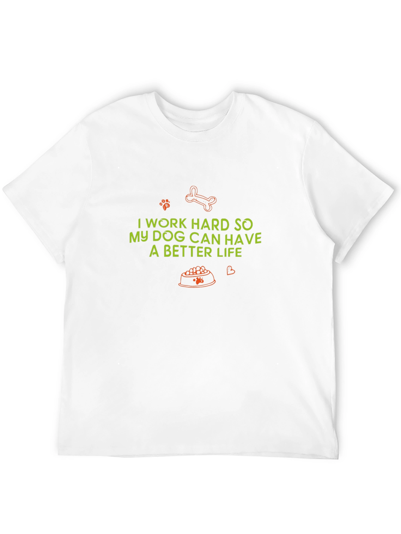 Black Dog Lover's Tee: I Work Hard for My Dog's Better Life view 12