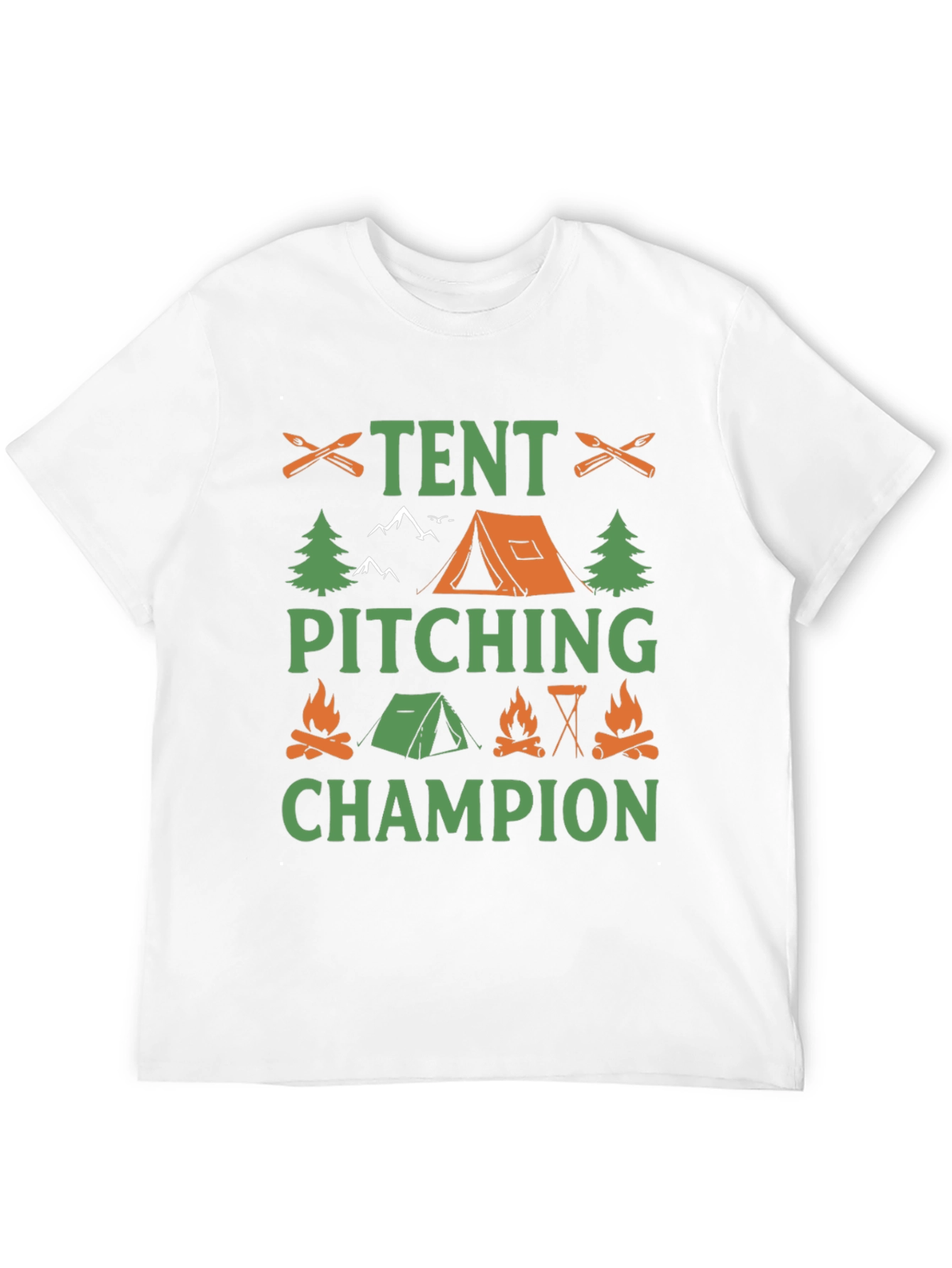 Black Tent Pitching Champion Camping T-Shirt view 12
