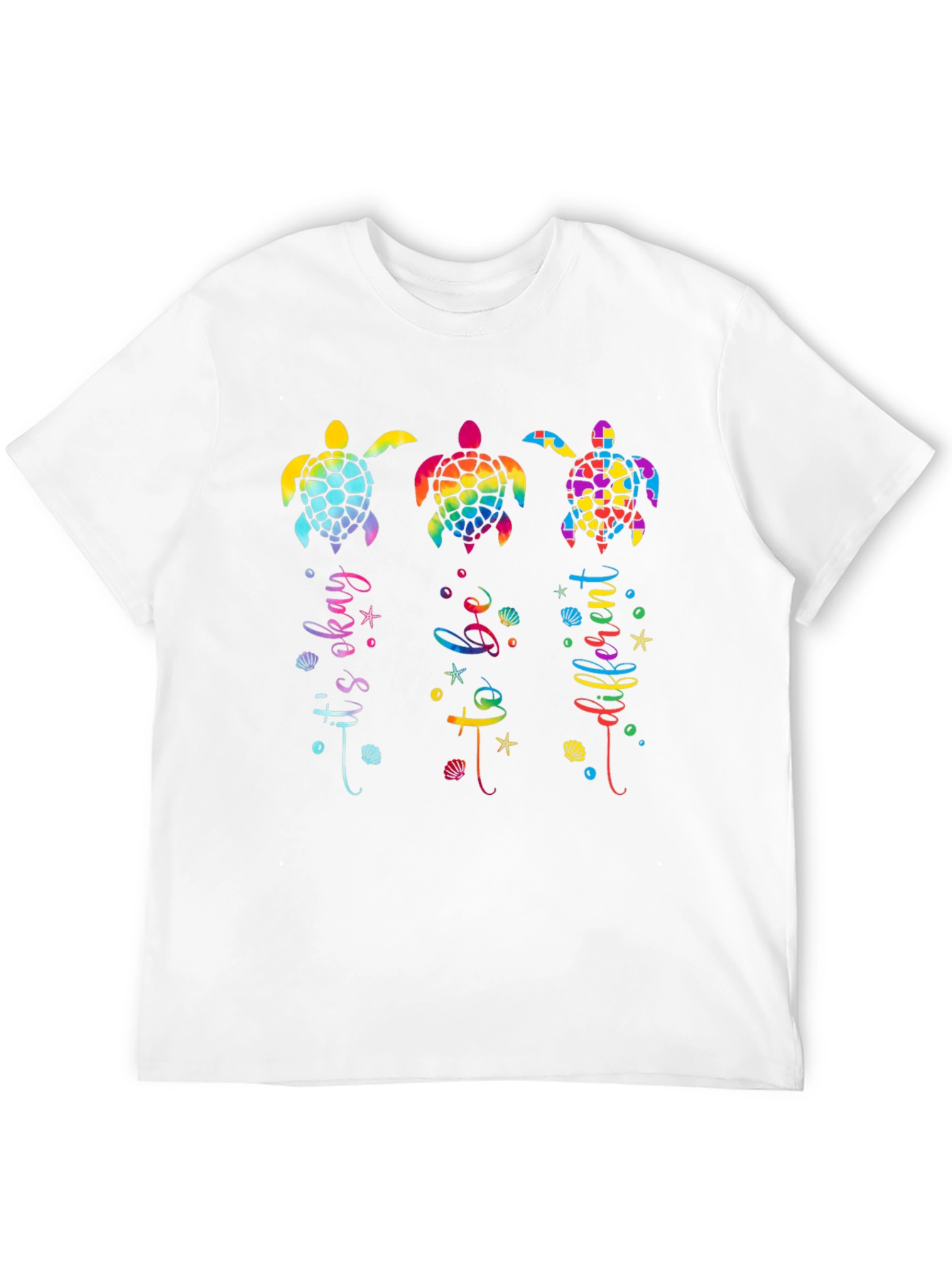 Black Rainbow Turtle T-Shirt - It's Okay To Be Different view 12