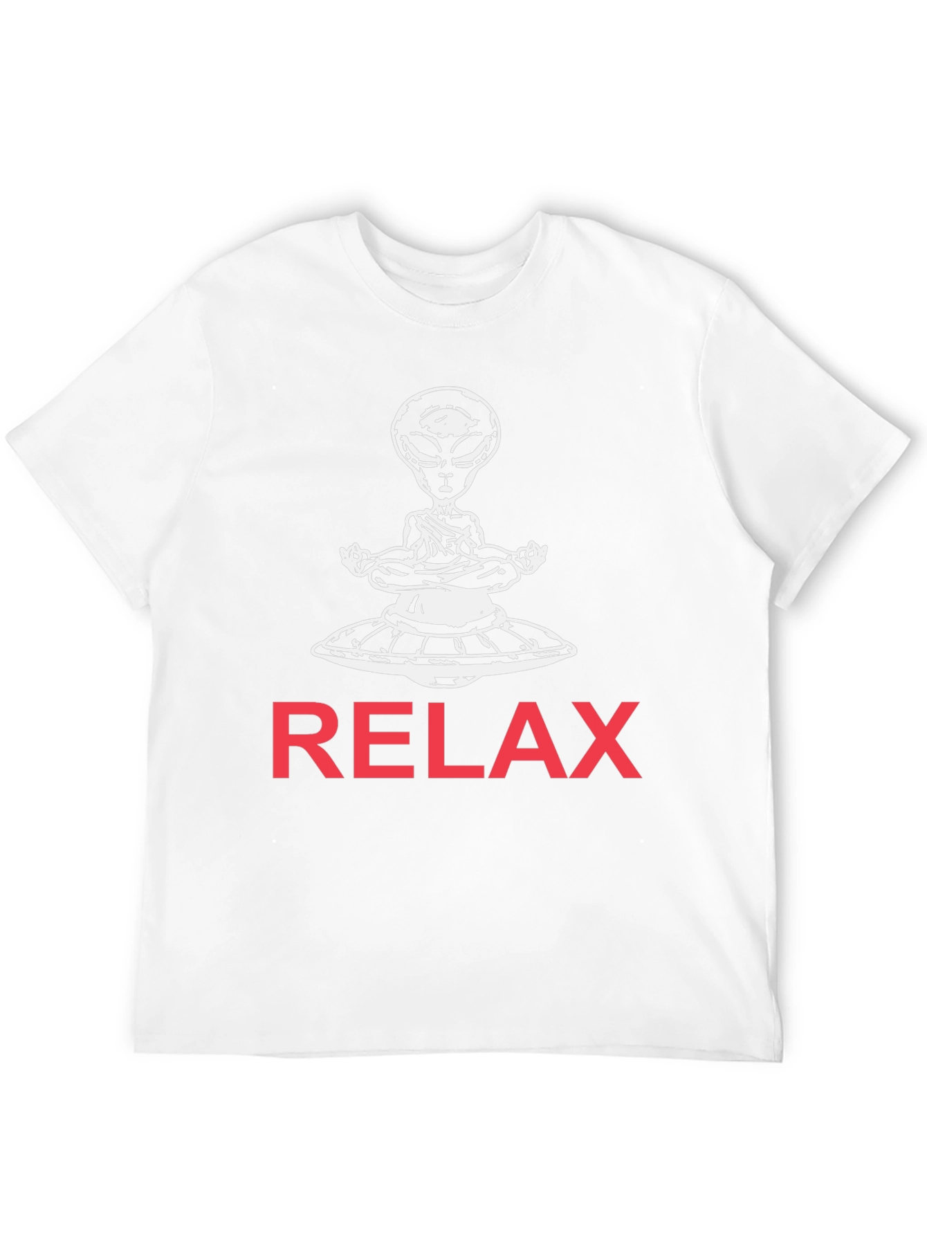Black Relax Alien T-Shirt -  UFO Meditation Tee view 12