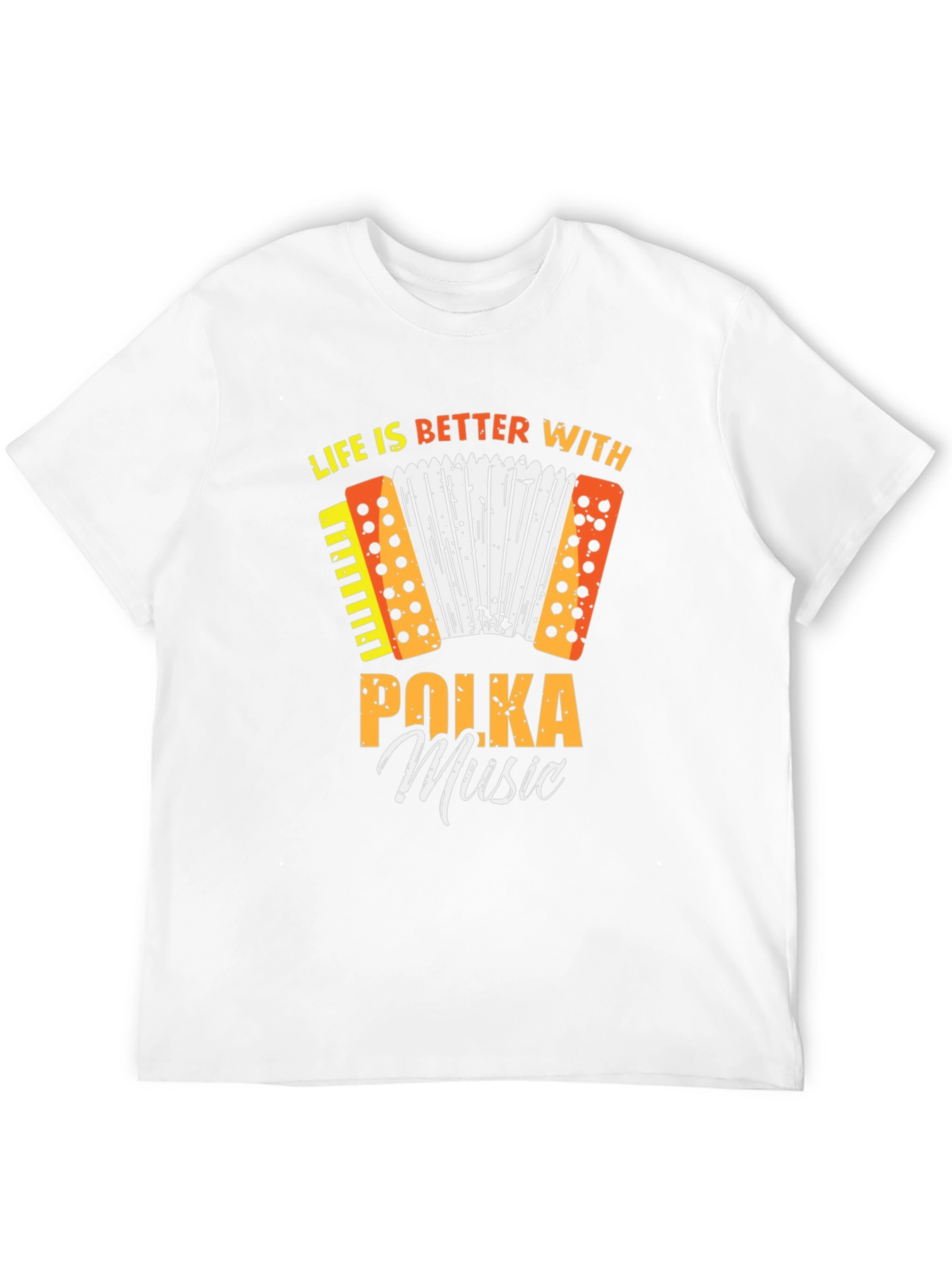Black Polka Music T-Shirt - Life is Better With Polka! view 12