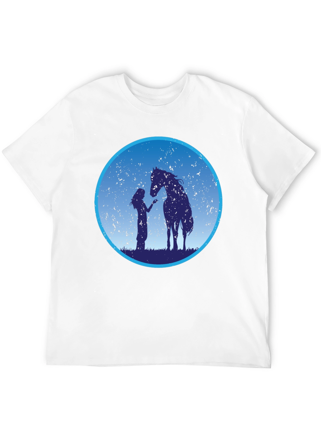 Black Horse & Girl Graphic Tee - Silhouette Design view 12