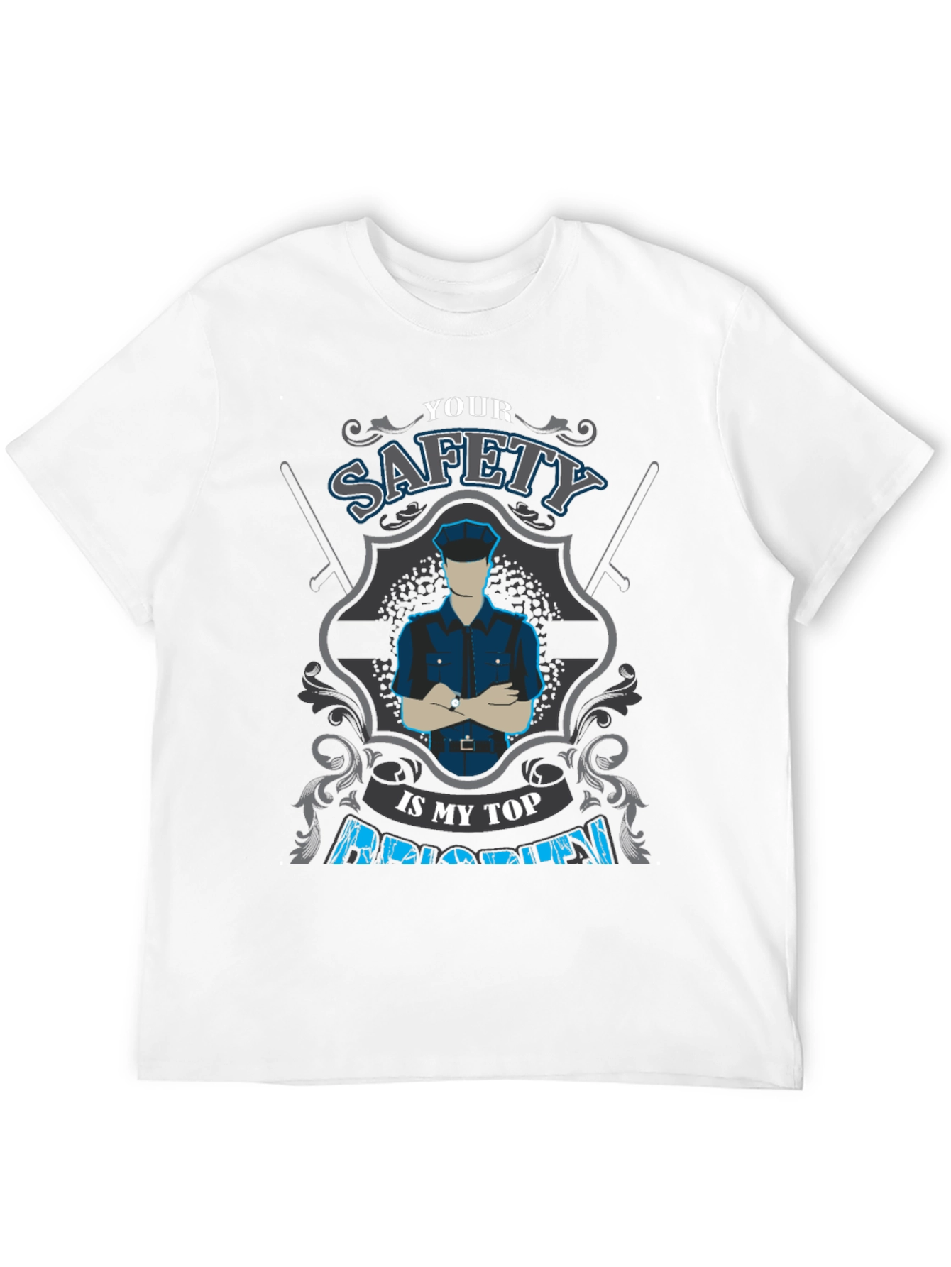 Black Safety First T-Shirt view 12