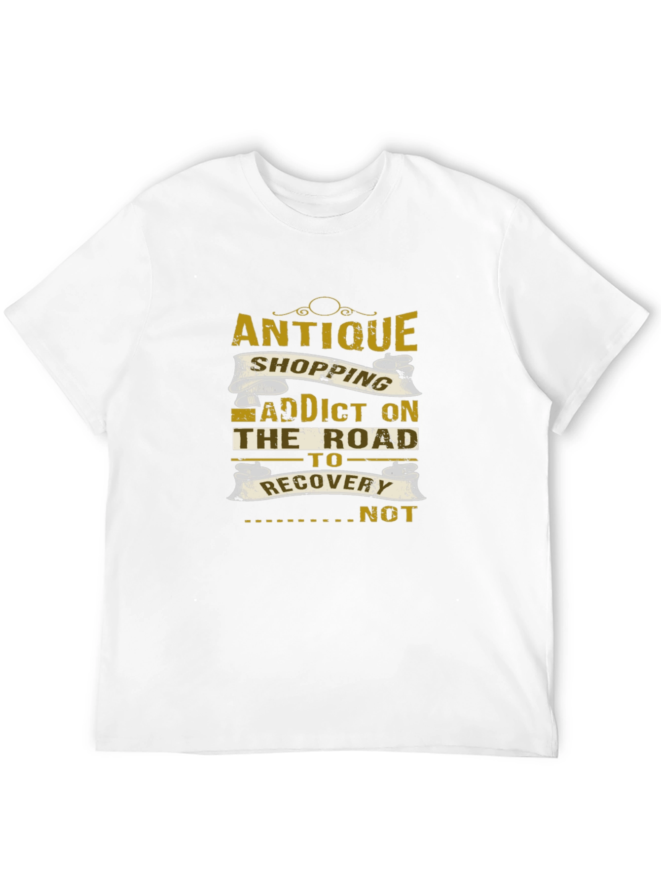 Black Antique Shopping Addict T-Shirt view 12
