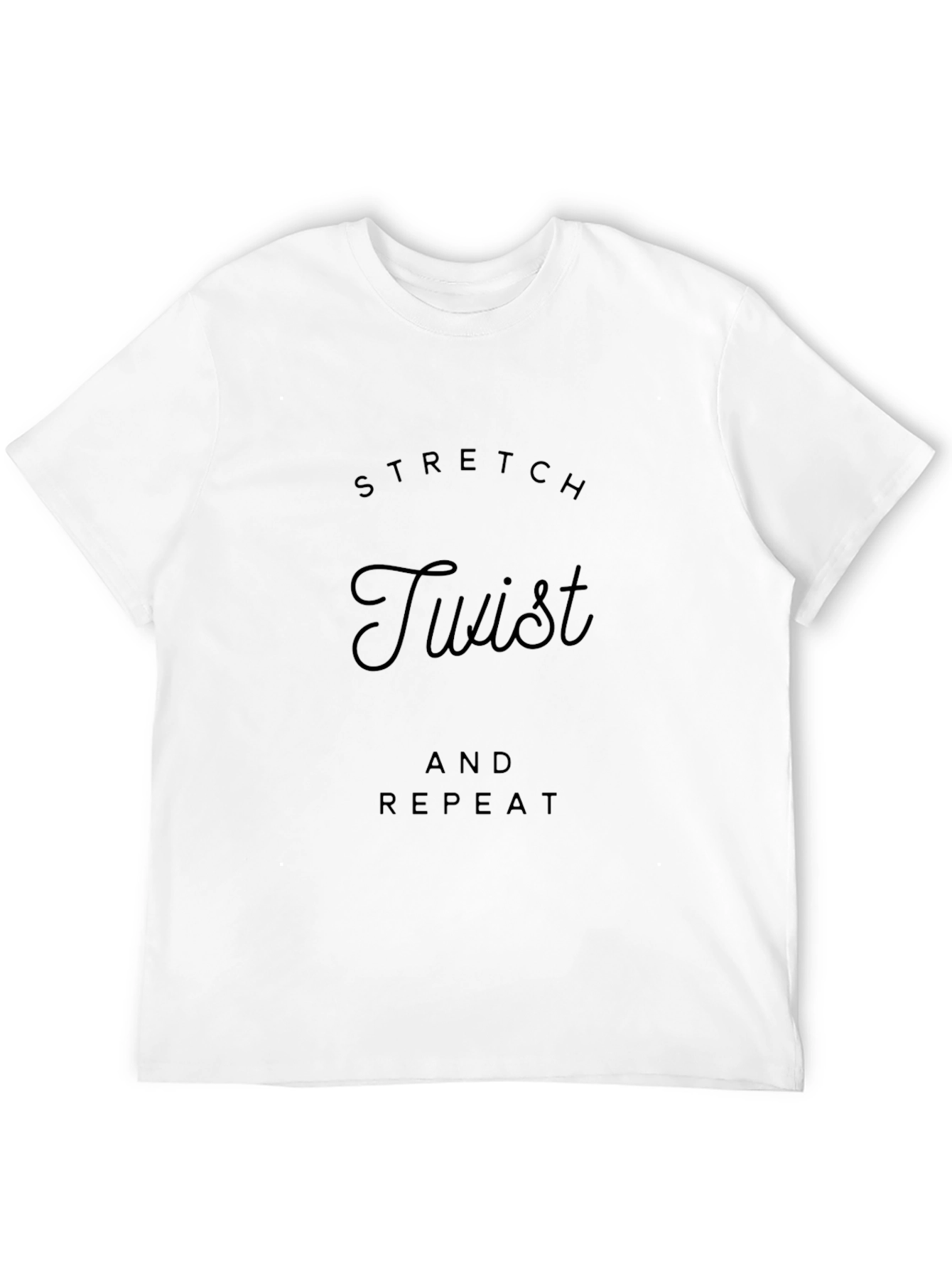 Black Stretch Twist Repeat T-Shirt - Workout Motivation view 12