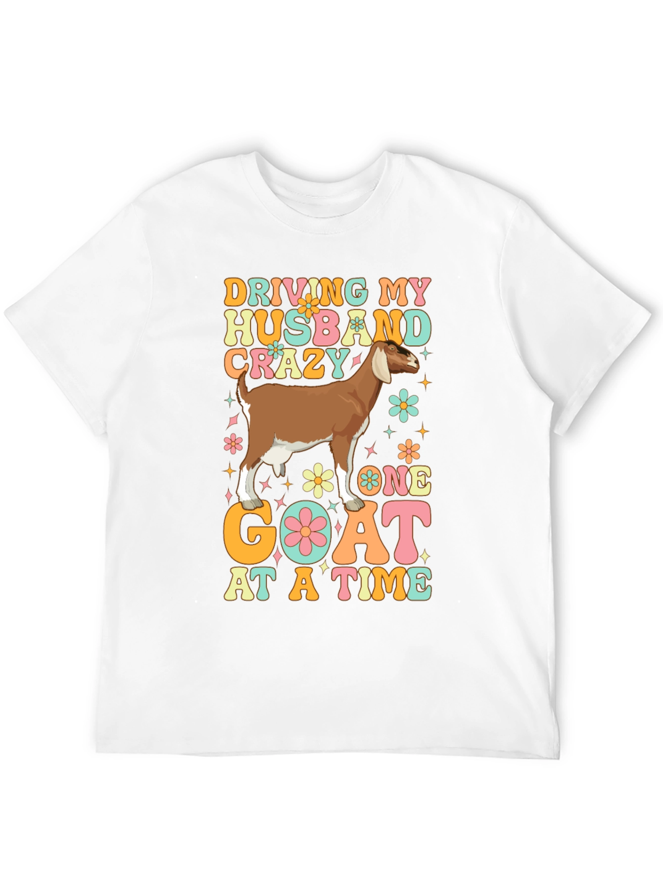 Black Driving Husband Crazy Goat Graphic Tee view 12