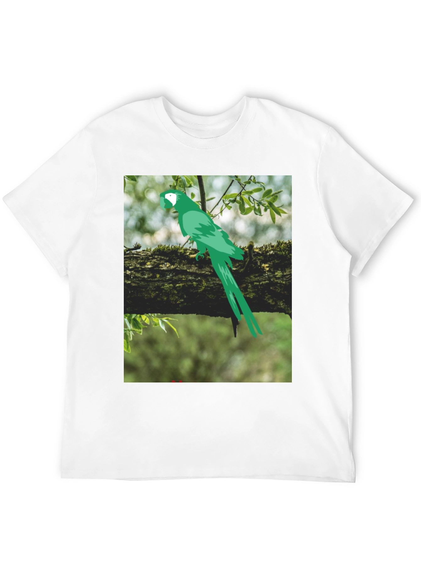 Black Parrot Graphic Tee - Nature Inspired Print view 12