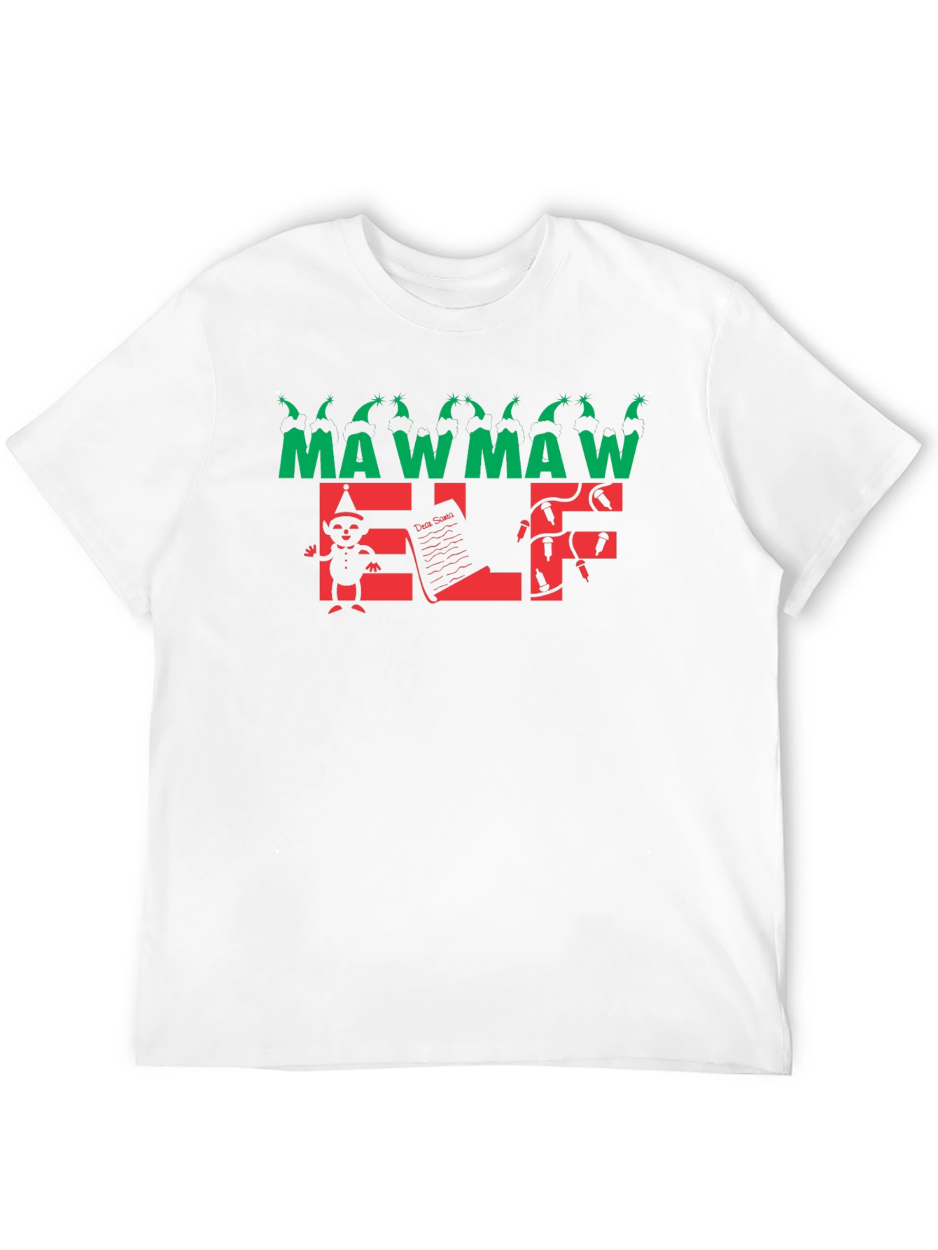 Black Maw Maw Elf Black Holiday T-Shirt view 12