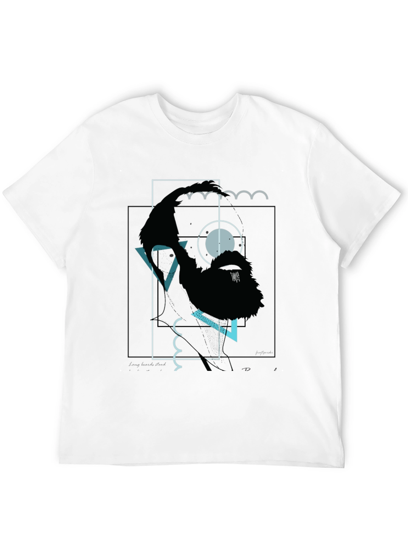 Black Abstract Bigfoot Graphic Tee - Black Cotton Blend view 12