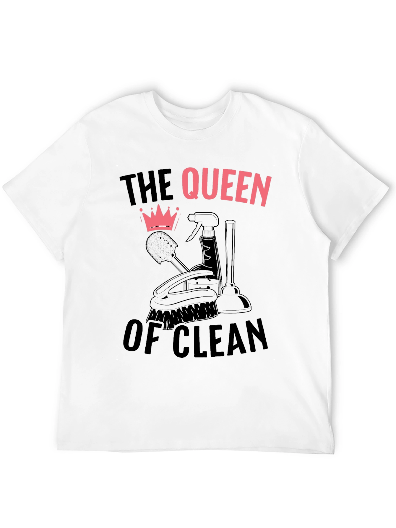 Black Queen of Clean Black Graphic T-Shirt view 12