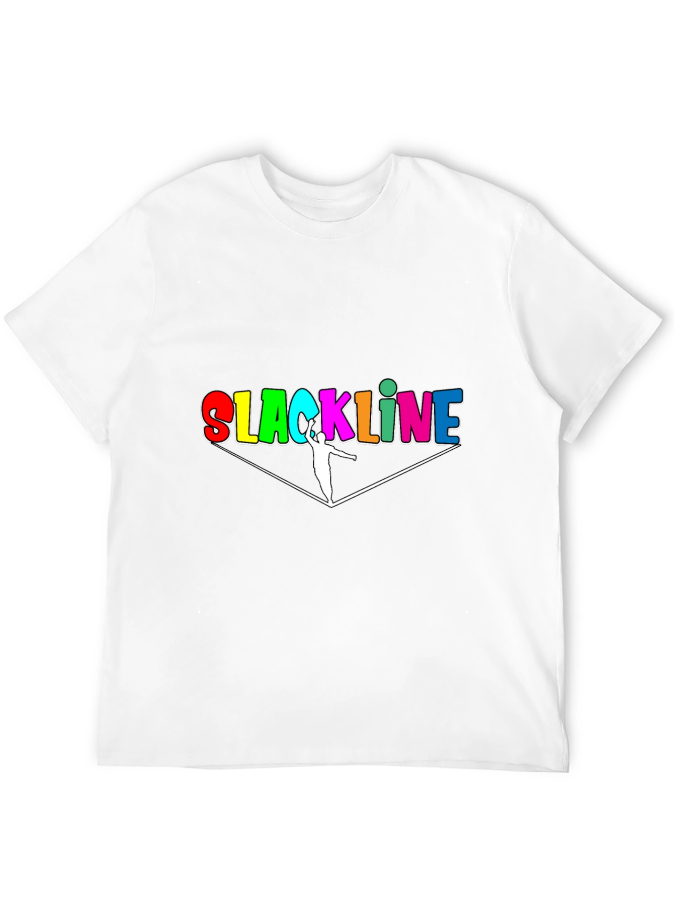 Black Slackline T-Shirt - Colorful Design view 12