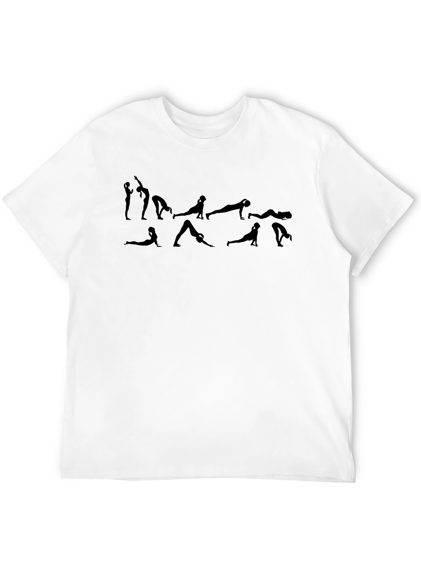 Black Yoga Pose Graphic T-Shirt view 12