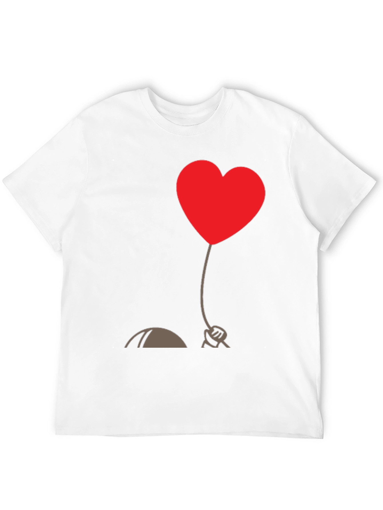 Black Heart Balloon Graphic Tee - Stylish Black T-Shirt view 12