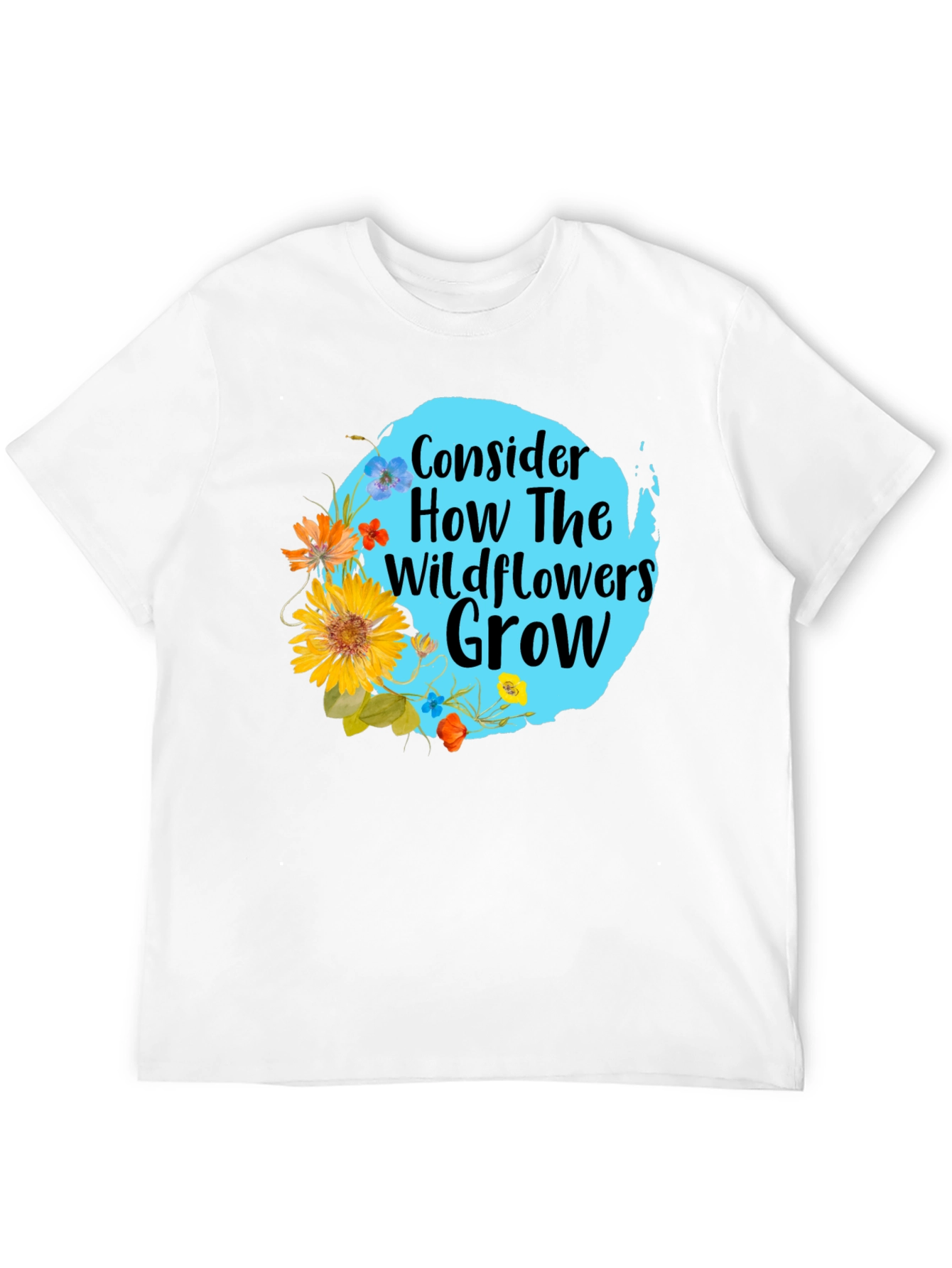 Black Wildflower Graphic Tee - Consider How They Grow view 12
