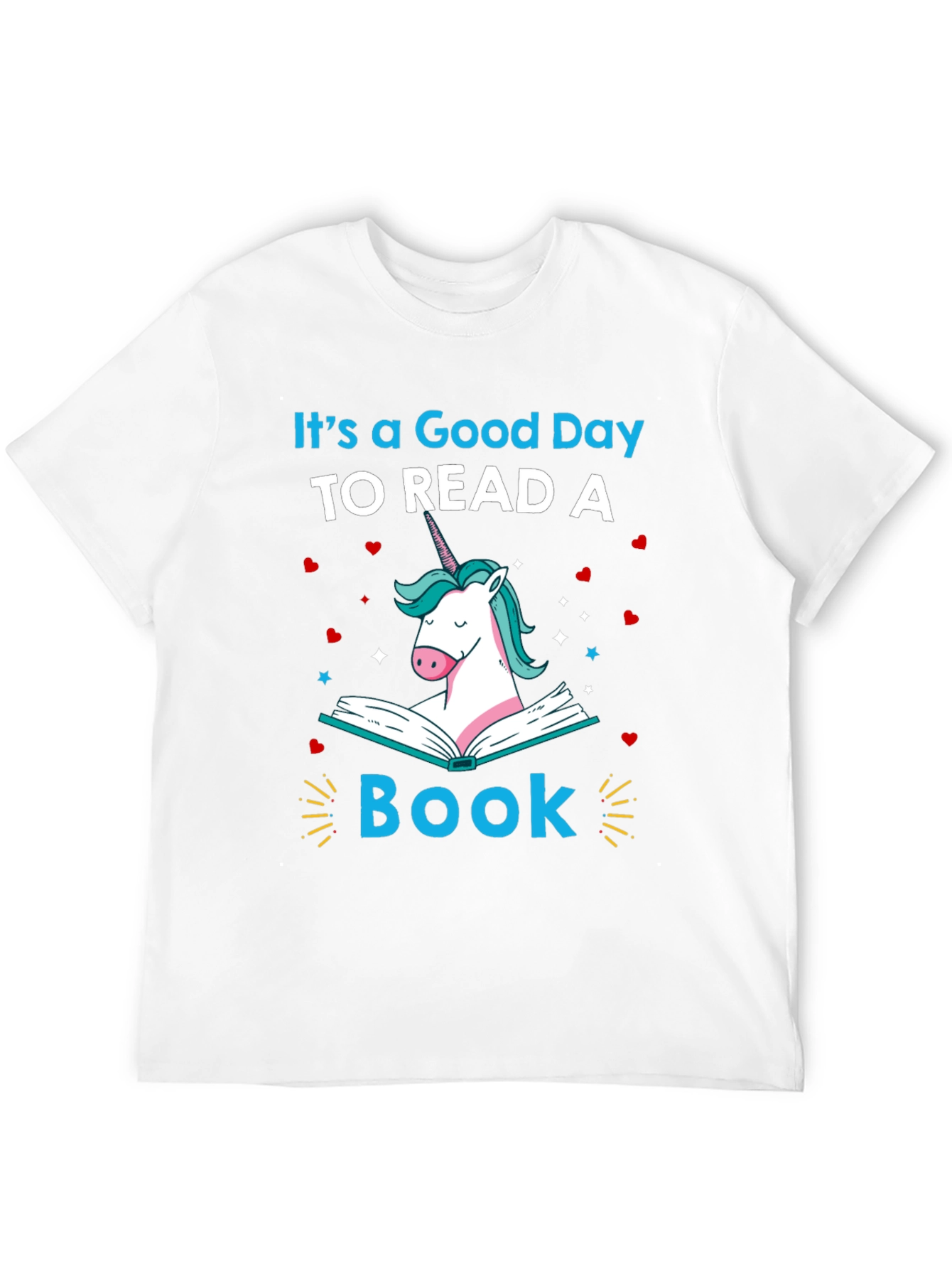 Black Unicorn Reading Book T-Shirt view 12