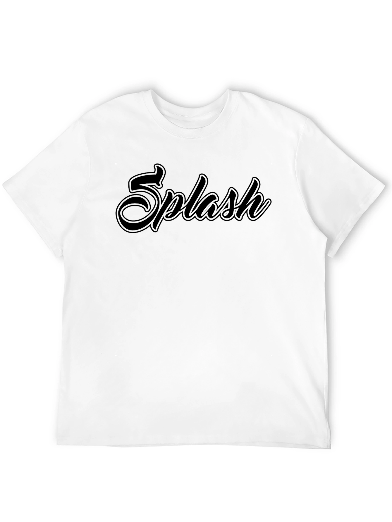 Black Splash Graphic Black T-Shirt - Casual Wear view 12