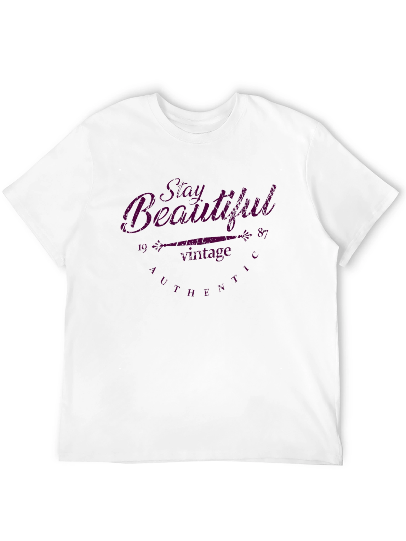 Black Stay Beautiful Vintage T-Shirt view 12