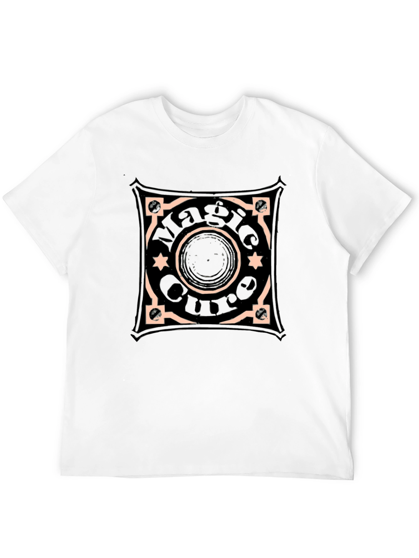 Black Magic Circle Graphic Tee - Unisex Black T-Shirt view 12