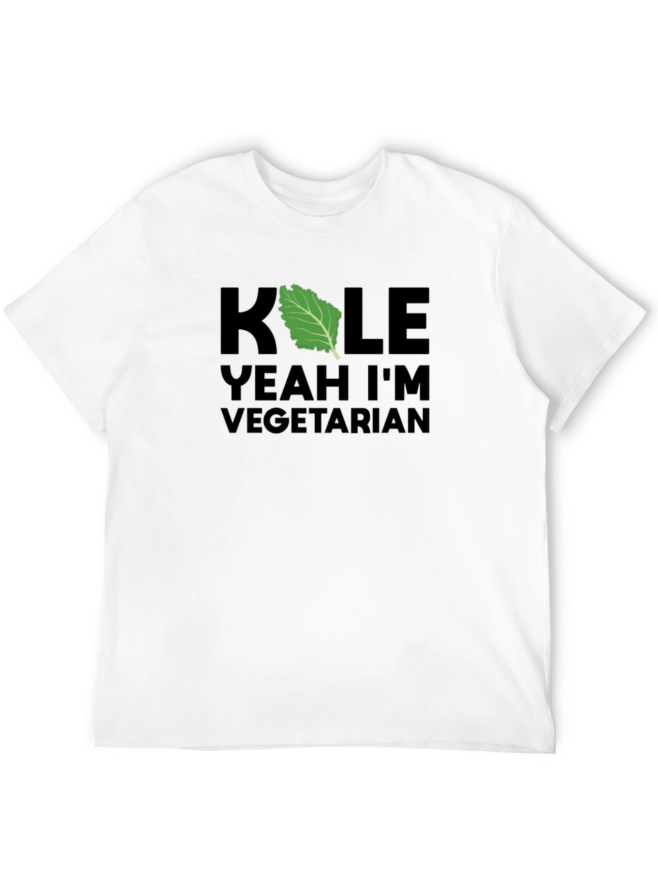 Black Kale Yeah I'm Vegetarian T-Shirt view 12
