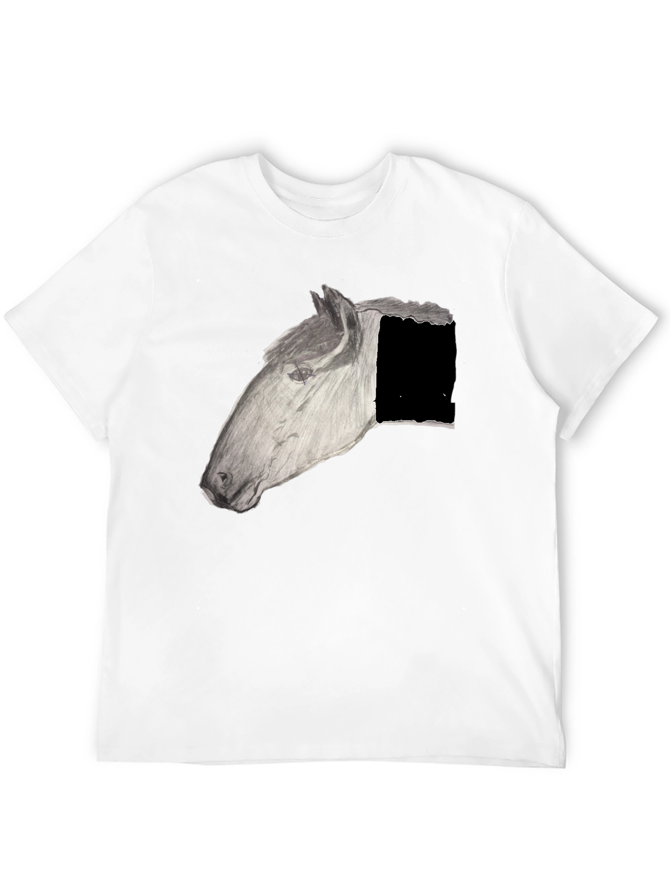 Black Horse Graphic Black T-Shirt view 12