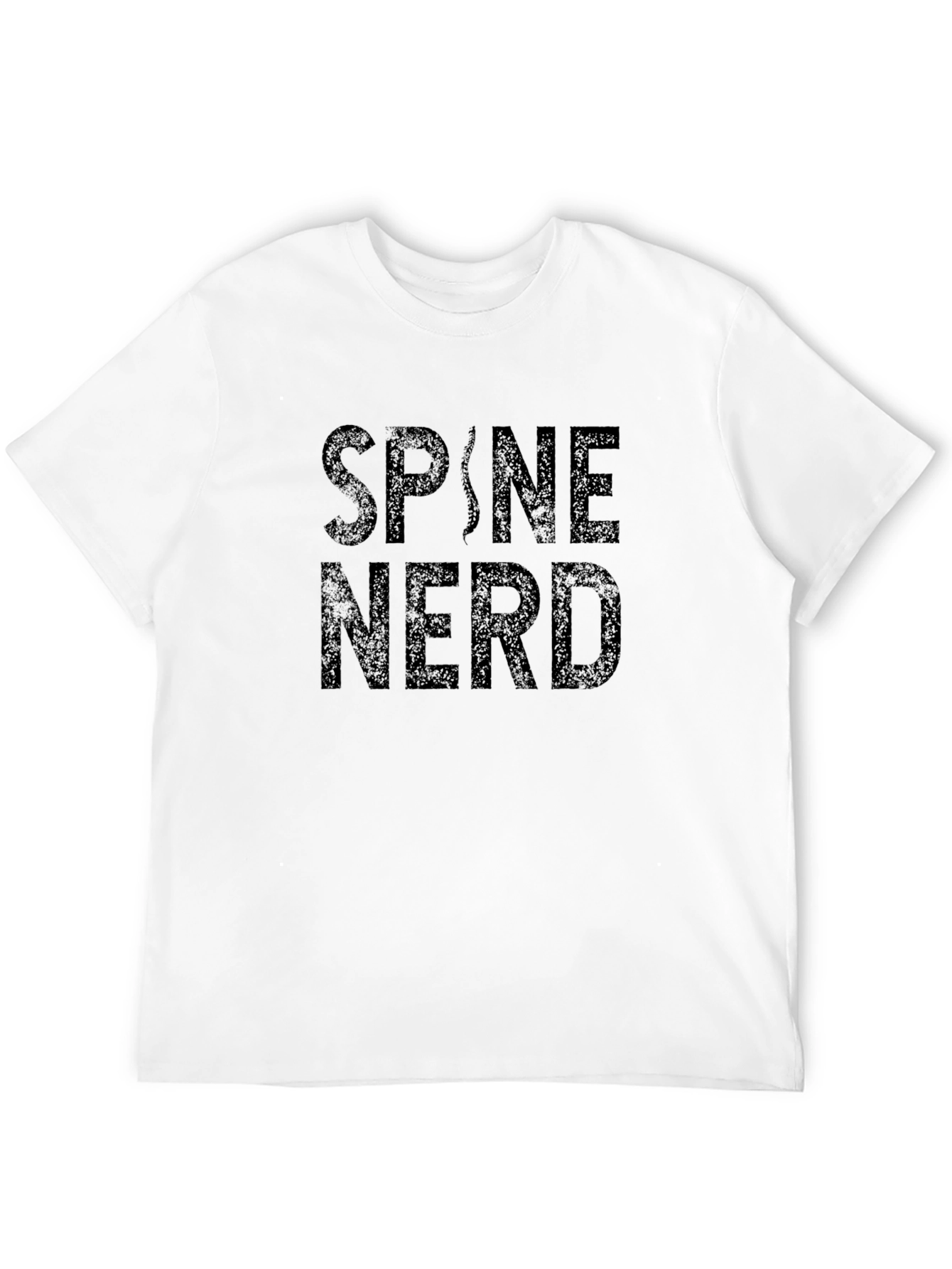 Black Spine Nerd T-Shirt - Black Novelty Tee view 12