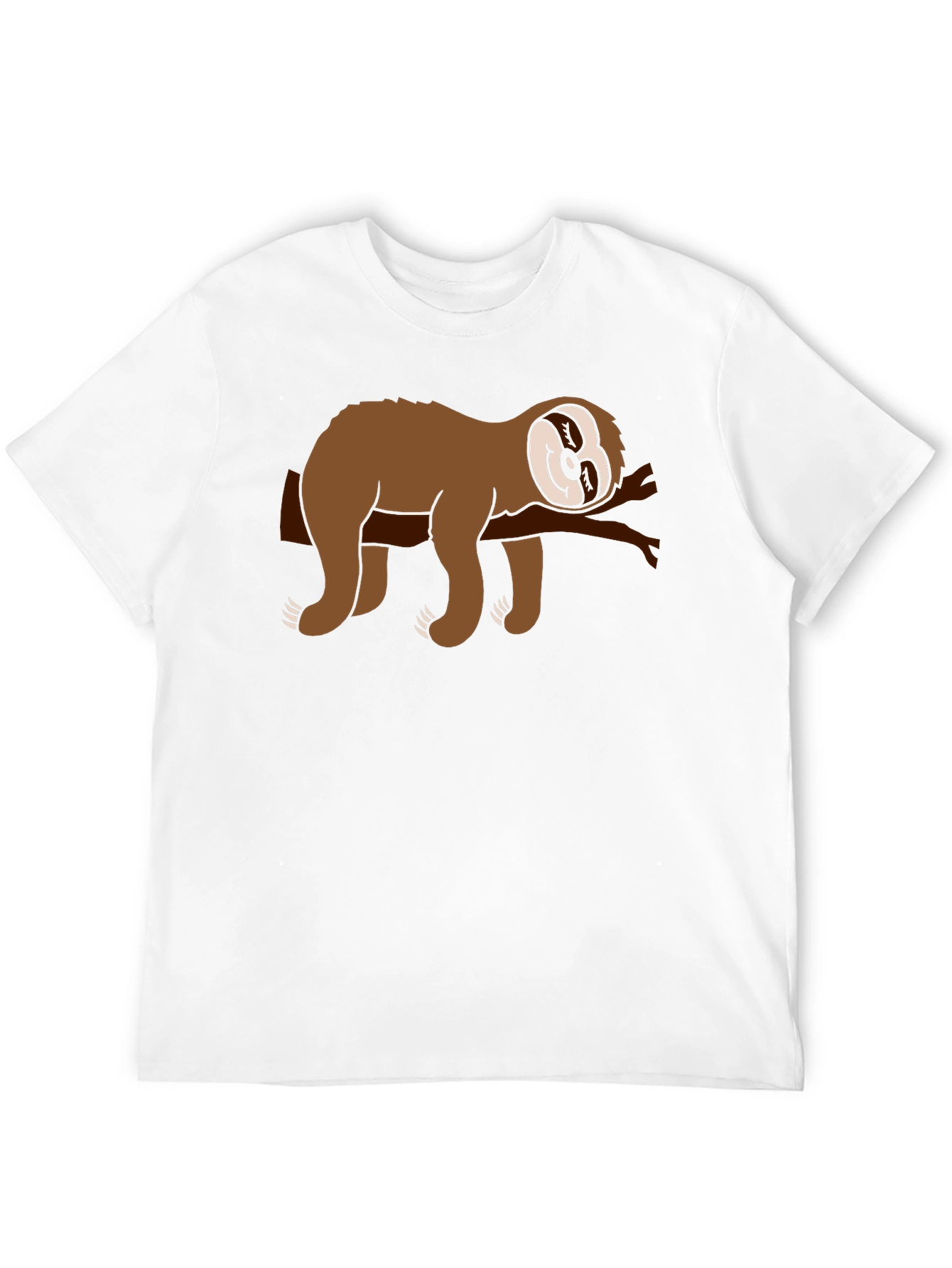 Black Chill Sloth Graphic Tee - Comfy Black T-Shirt view 12