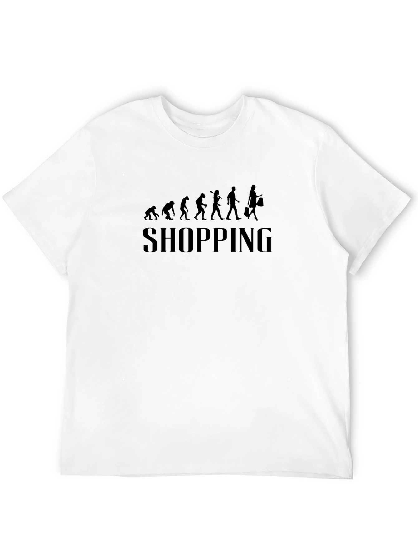 Black Evolution of Shopping Black Graphic Tee view 12