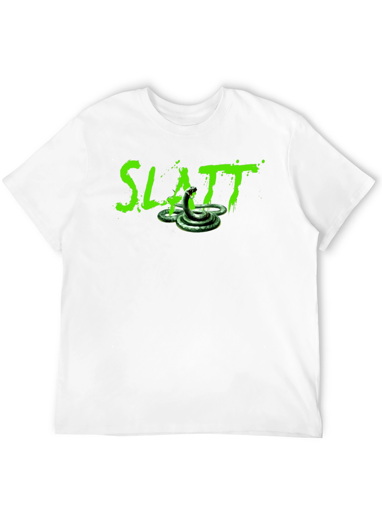 Black Slatt Snake Graphic Tee - Black Cotton T-Shirt view 12