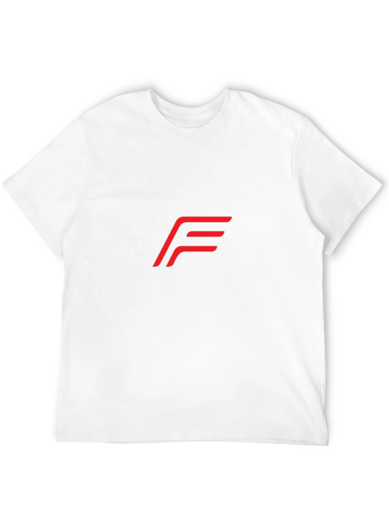 Black Modern Red "F" Logo Black T-Shirt view 12