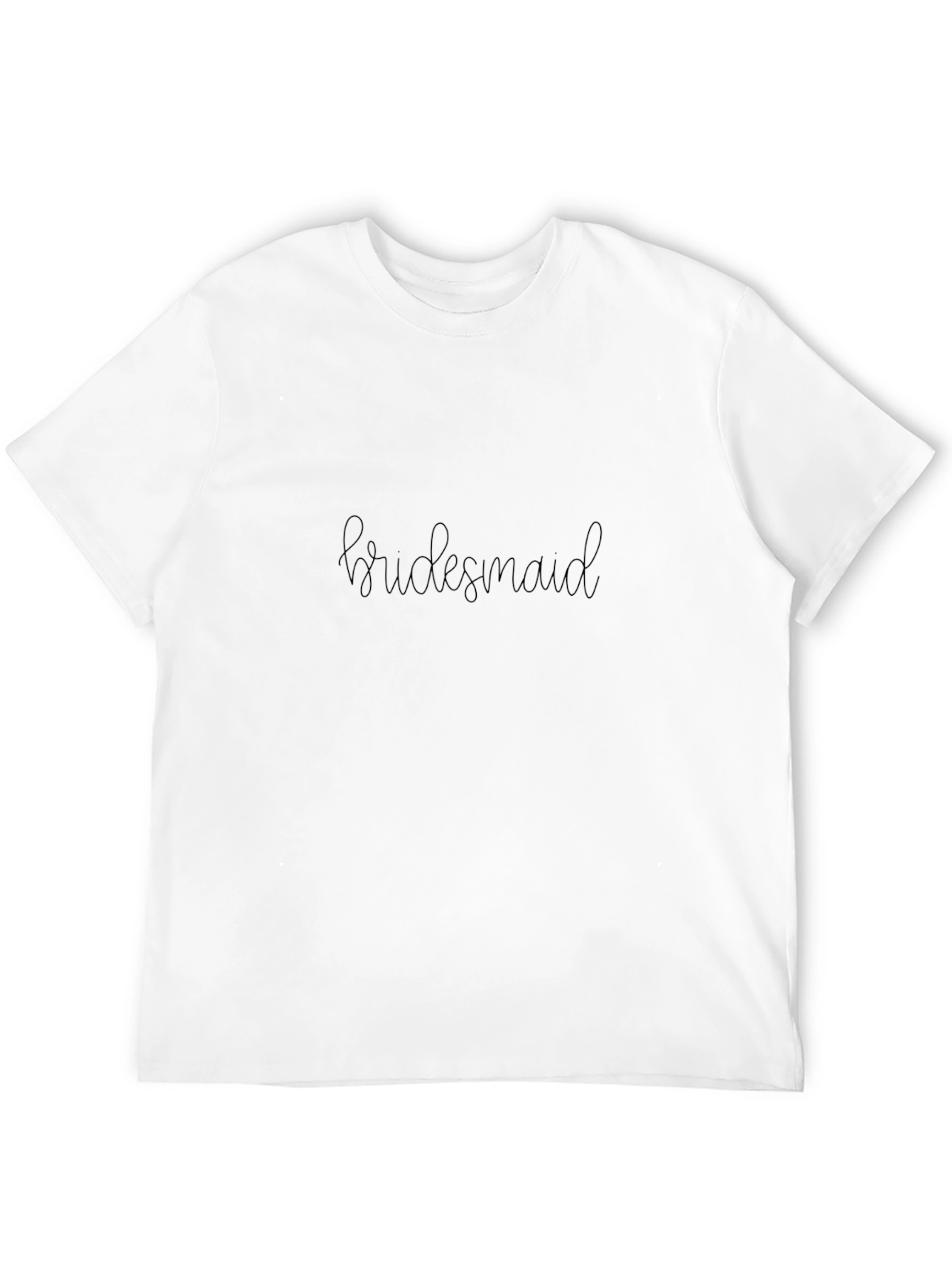 Black Bridesmaid Crew Neck Black T-Shirt view 12