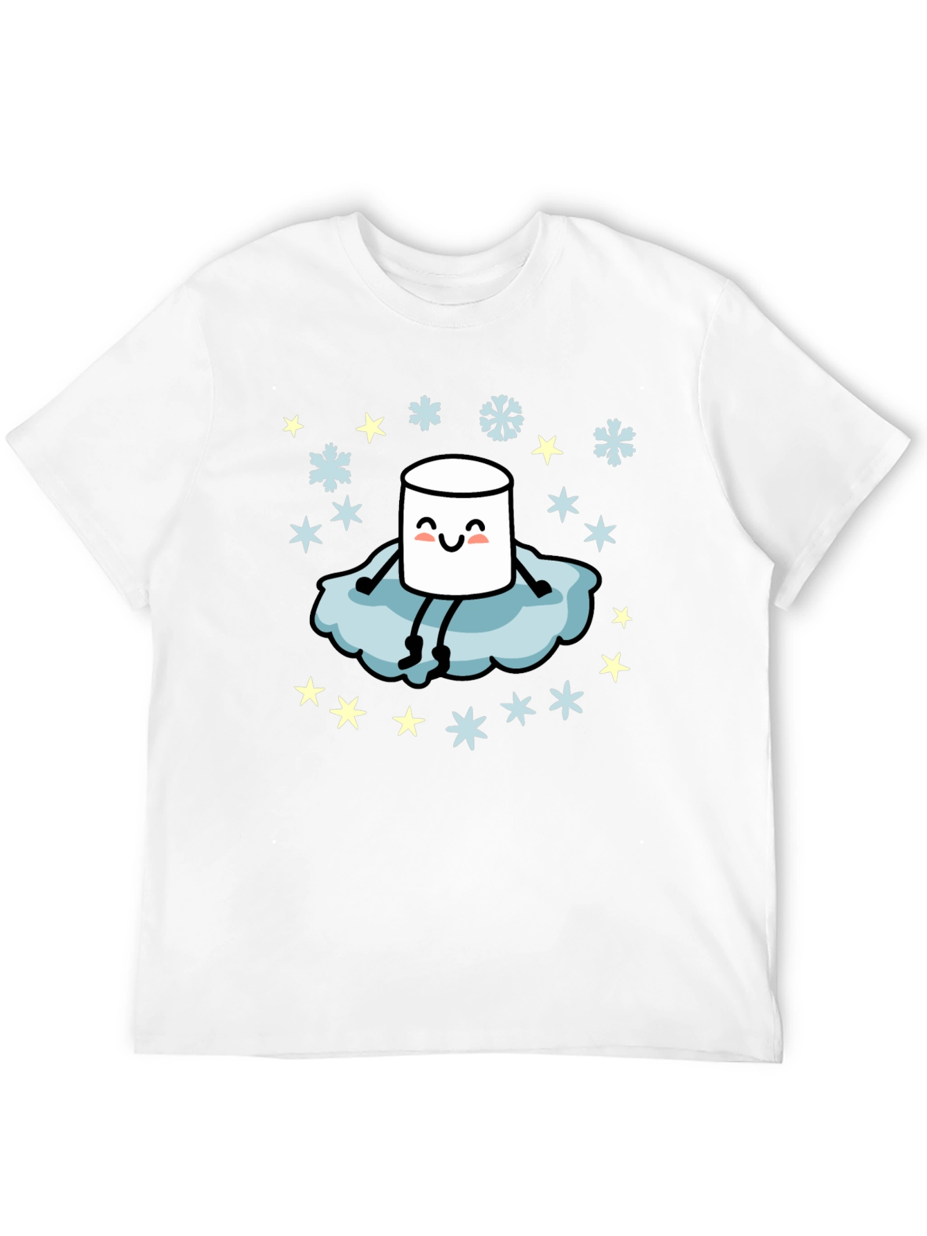 Black Marshmallow on Cloud T-Shirt view 12