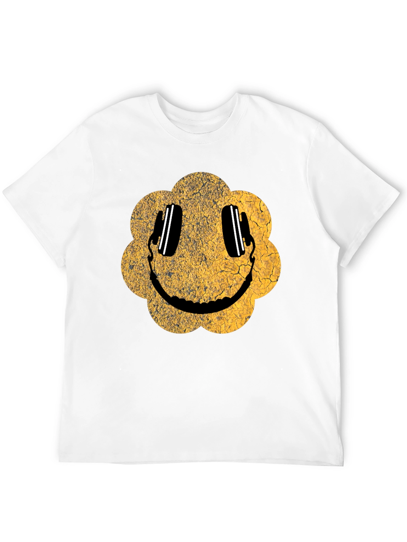 Black Vintage Smiley Face Graphic Tee view 12