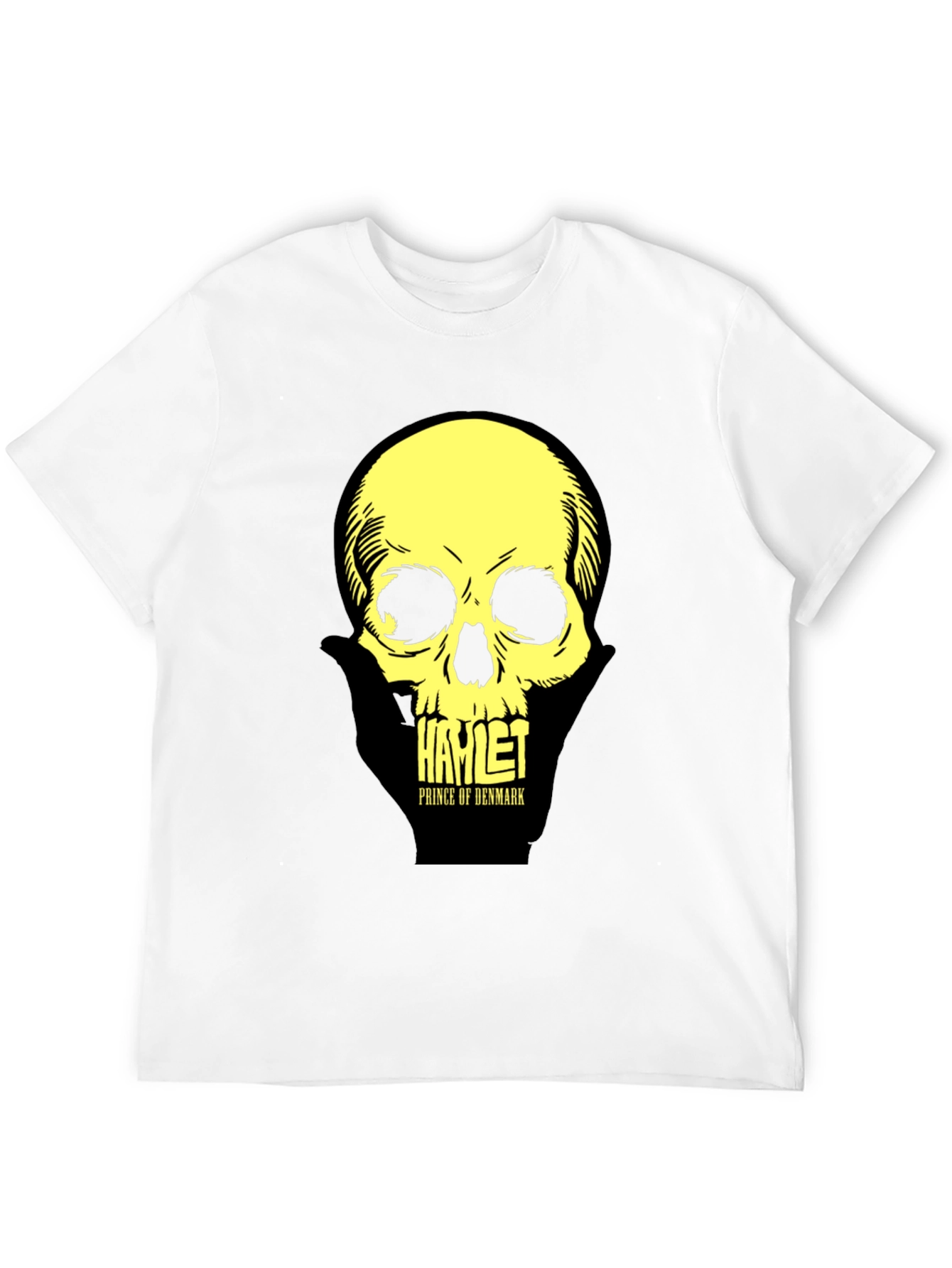 Black Hamlet Skull T-Shirt: Prince of Denmark Graphic Tee view 12