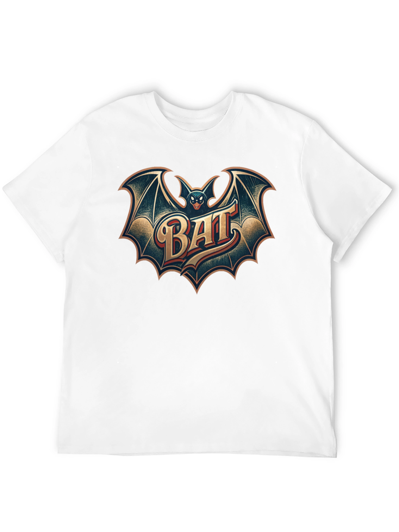 Black Vintage Bat Graphic Tee - Classic Cool Style view 12