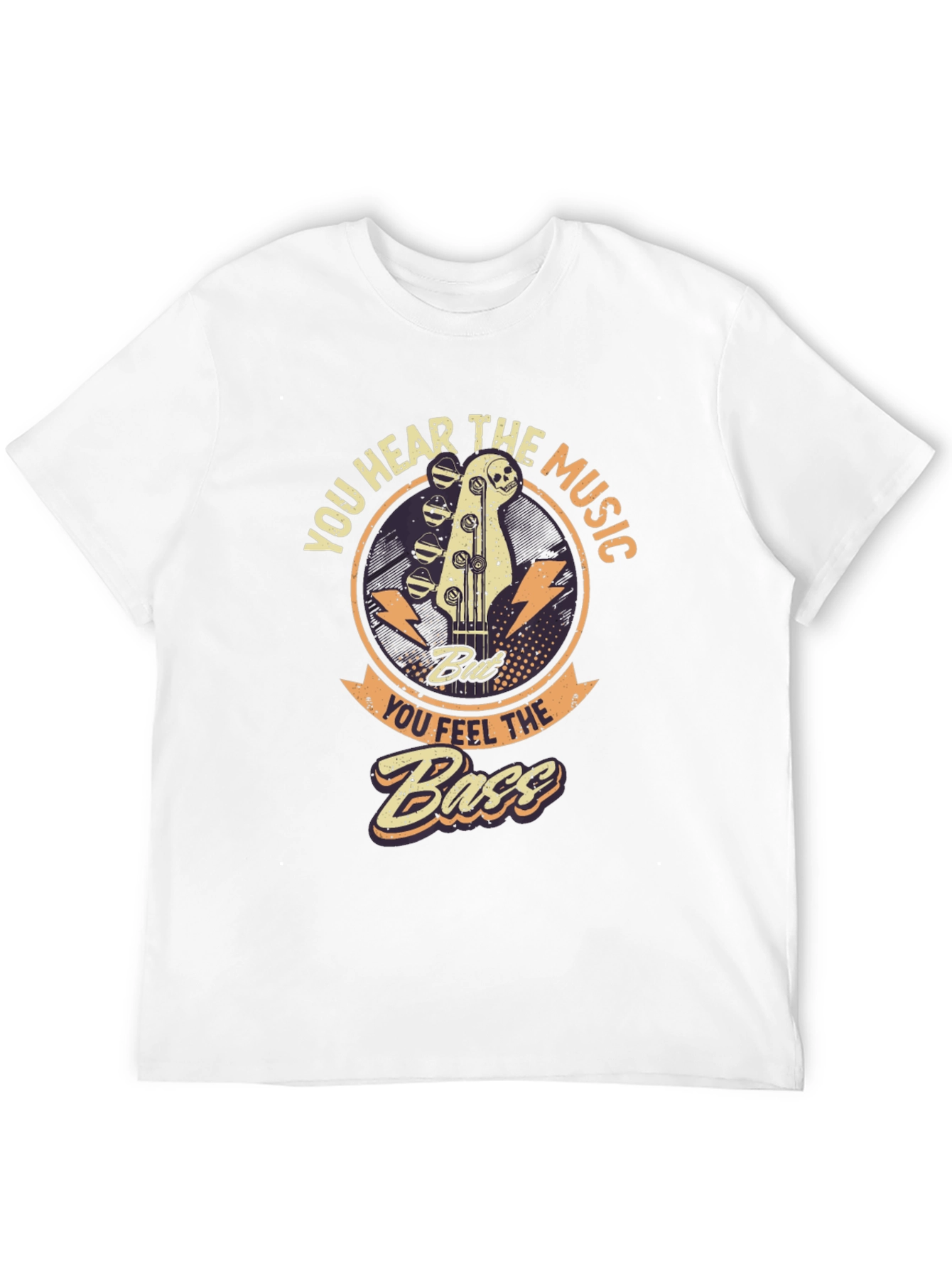 Black Music Lover Bass Guitar T-Shirt view 12