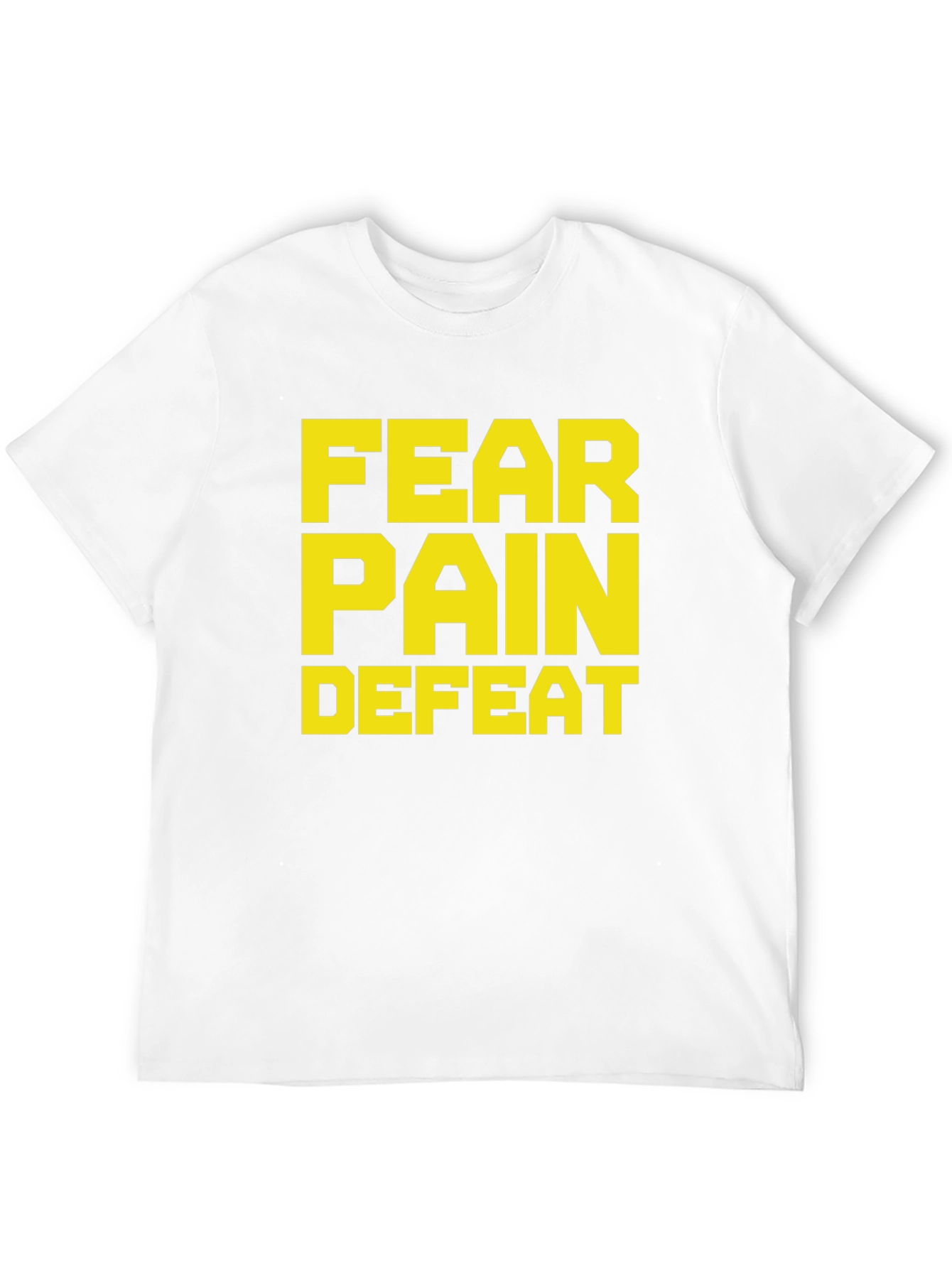 Black Fear Pain Defeat Graphic Tee - Black view 12