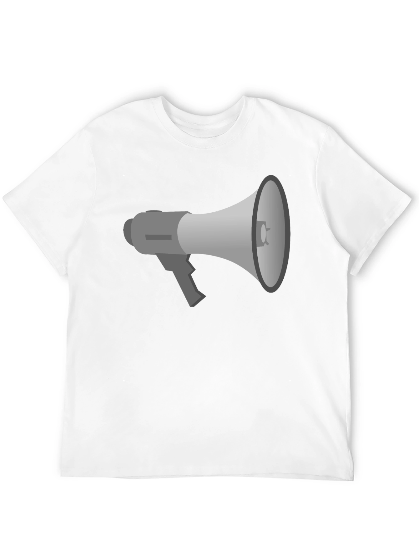 Black Megaphone Graphic Tee - Black Cotton T-Shirt view 12