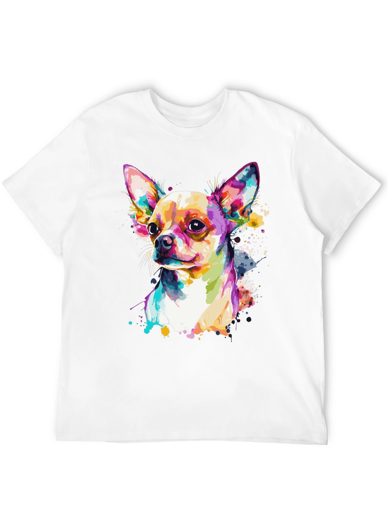Colorful Chihuahua Graphic Tee - Dog Lover Shirt - 12
