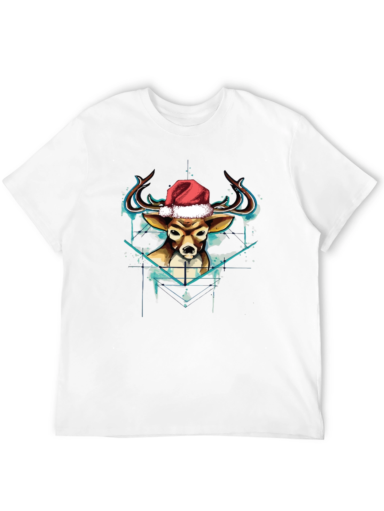 Black Holiday Deer Graphic Tee view 12