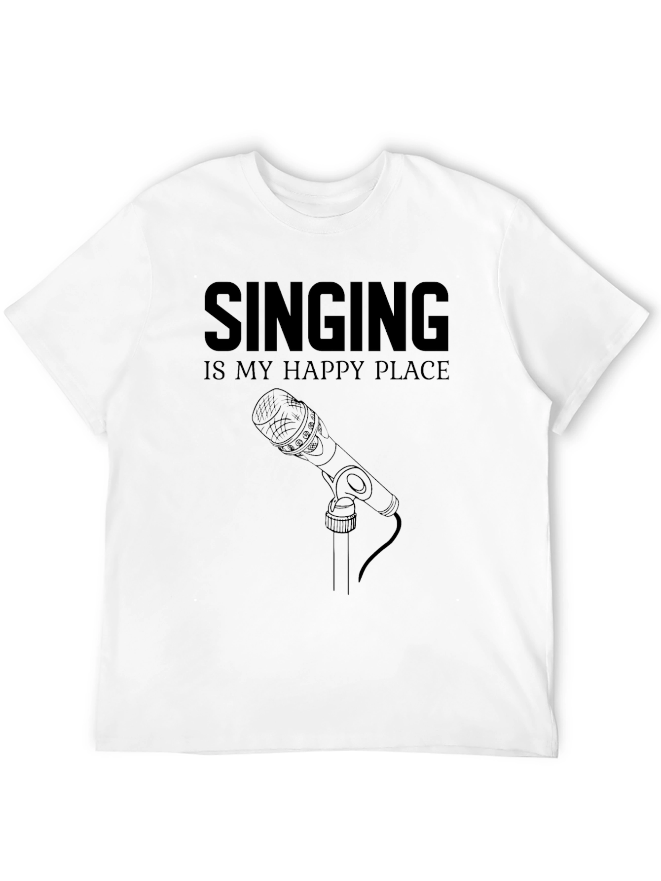 Black Singing is My Happy Place Graphic T-Shirt view 12
