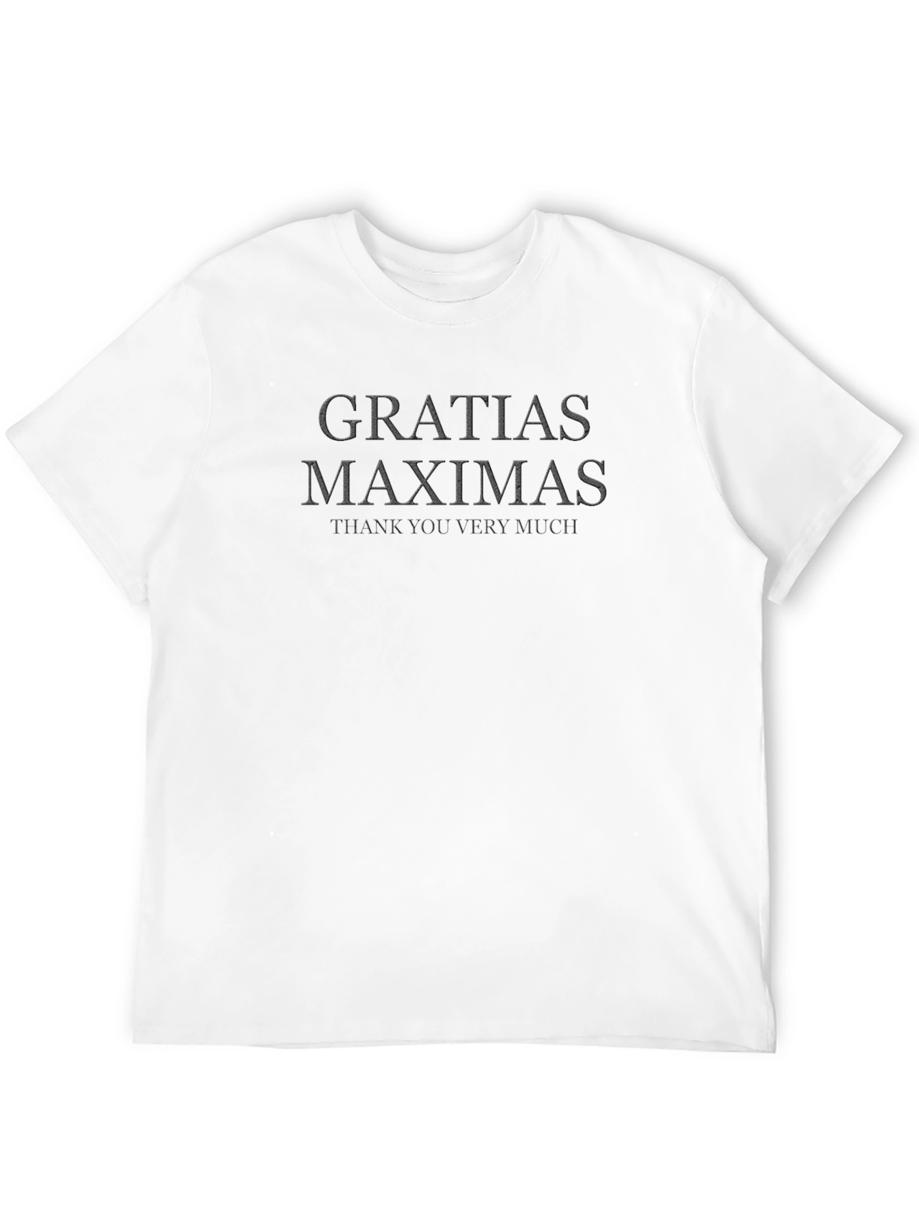 Black Gratias Maximas Black T-Shirt - Thank You Very Much Tee view 12