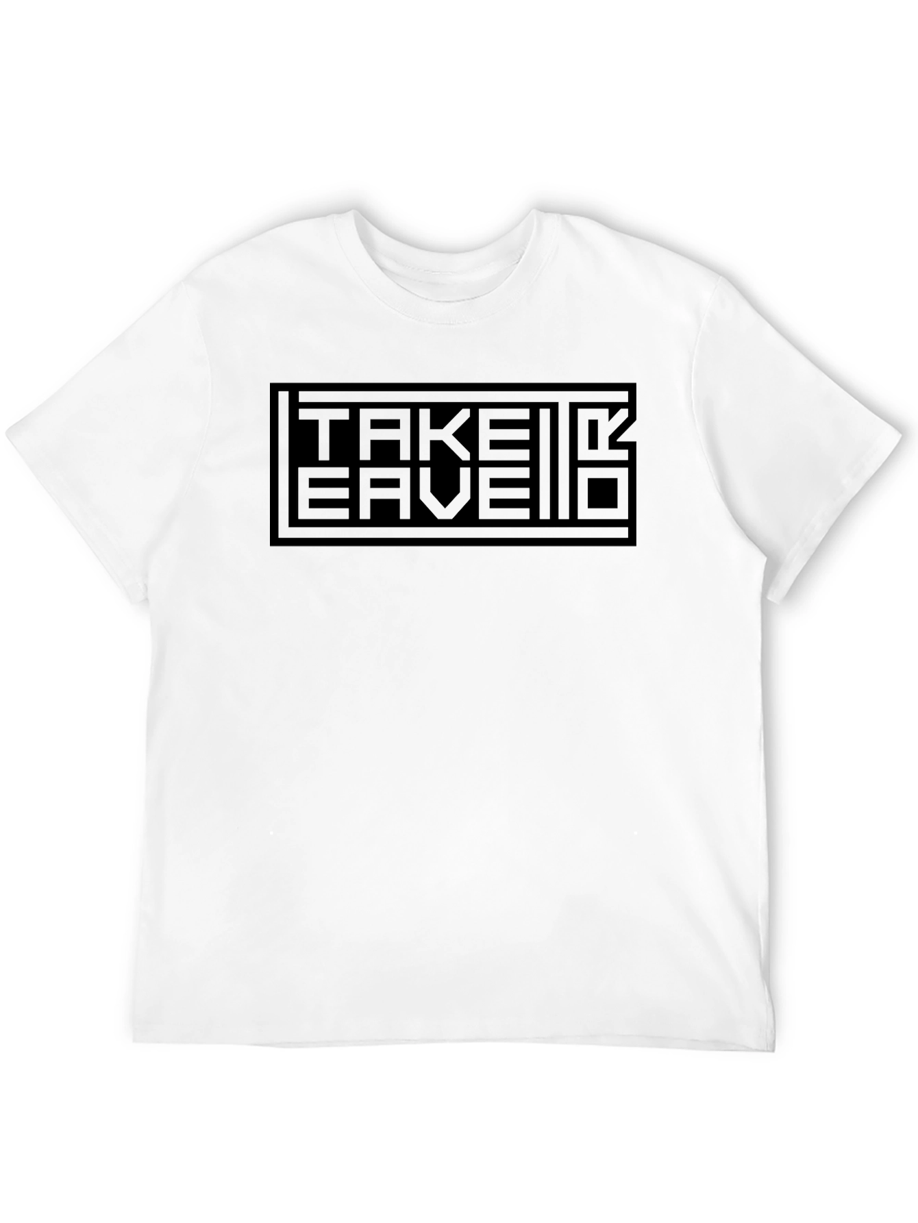 Black Take Leave T-Shirt - Black Crew Neck view 12