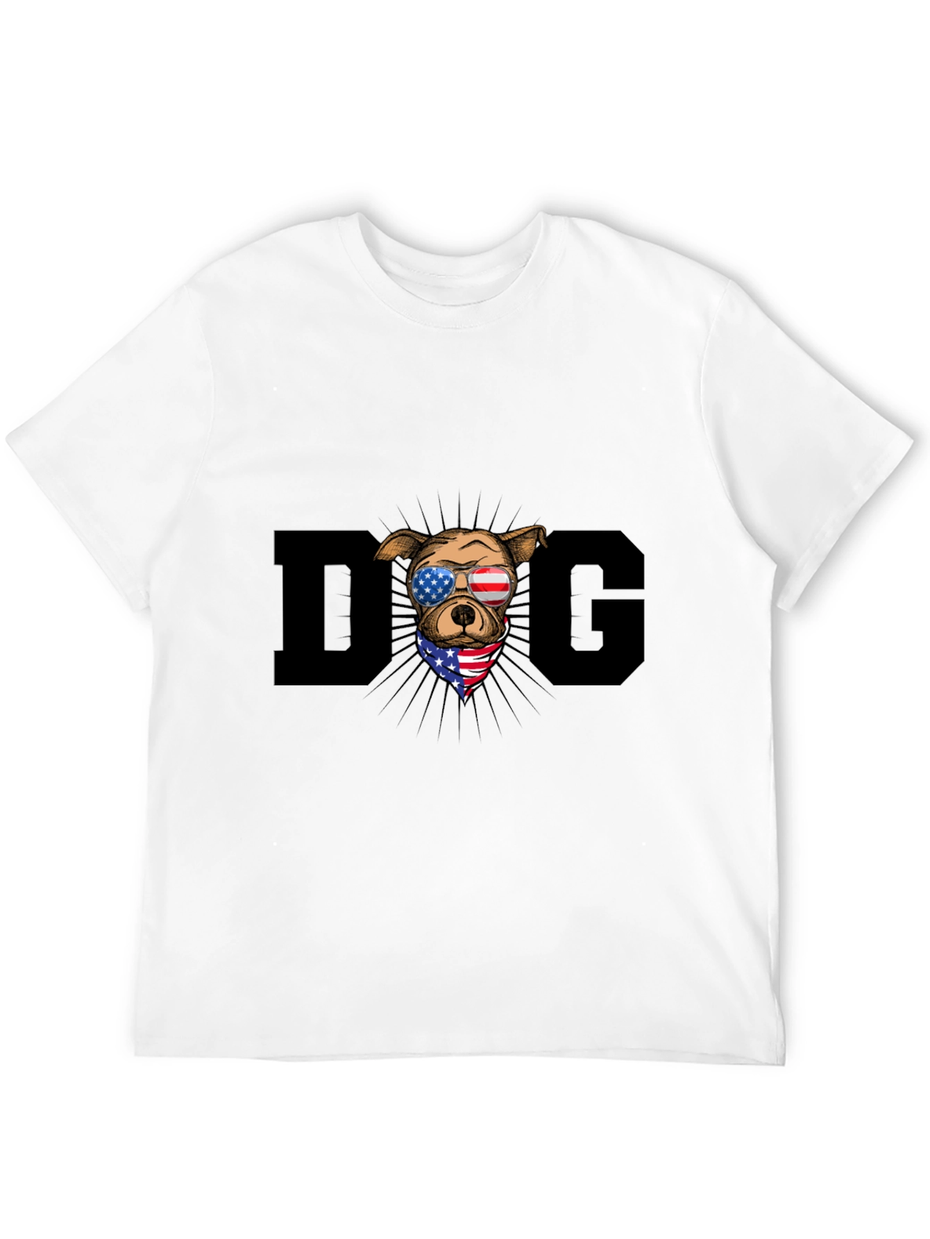 Black Patriotic Dog T-Shirt view 12