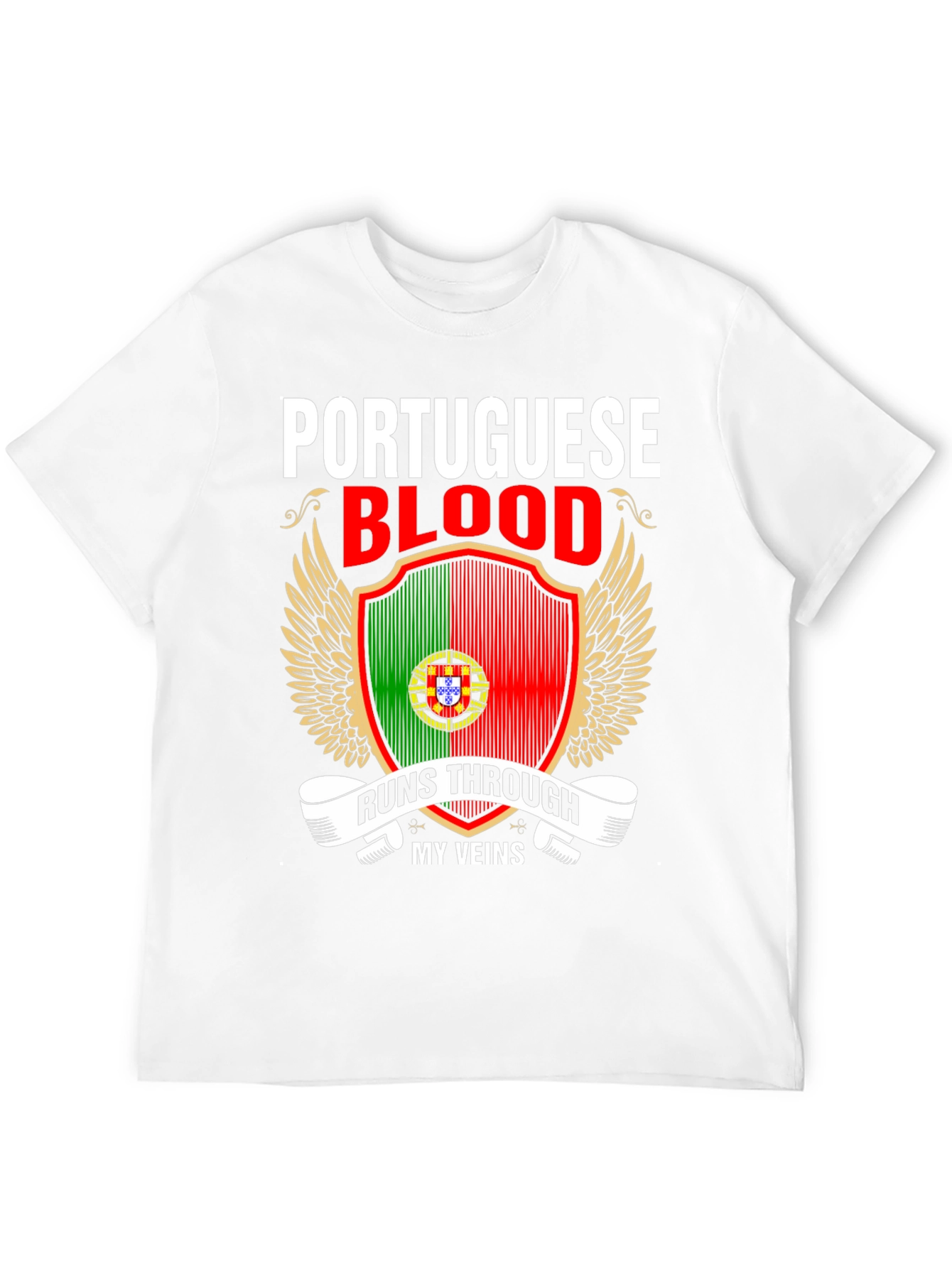 Portuguese Blood Runs Through My Veins Graphic Tee - 12