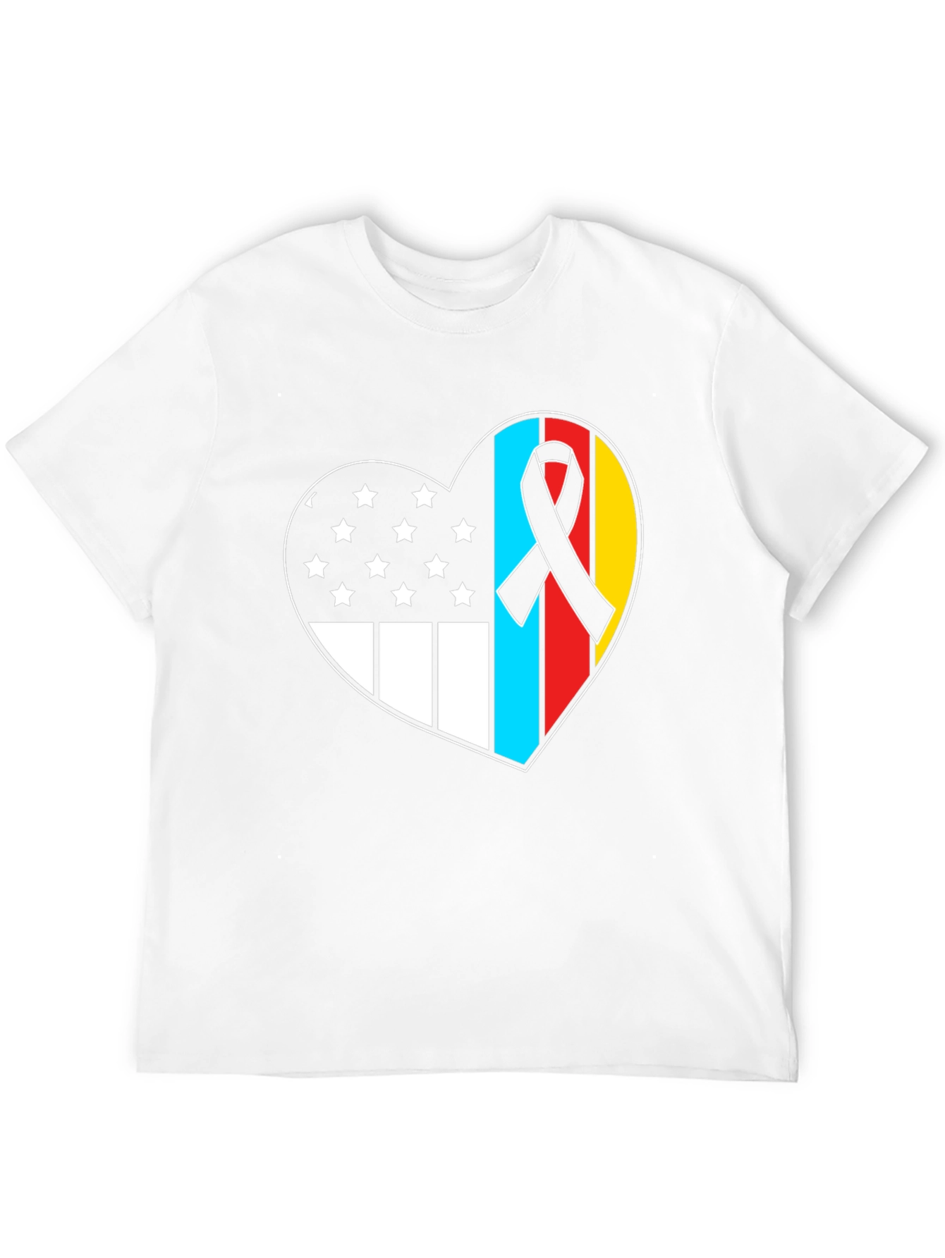 Black Heart Flag Patriotic T-Shirt view 12