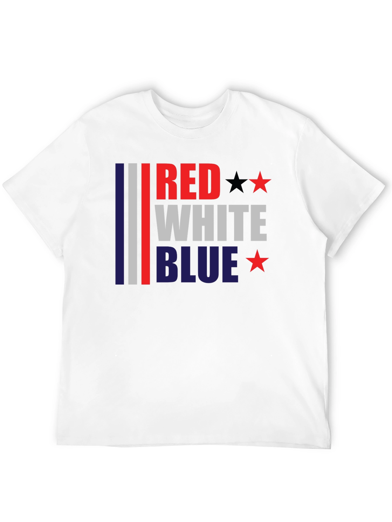 Black Red White Blue Patriotic T-Shirt view 12