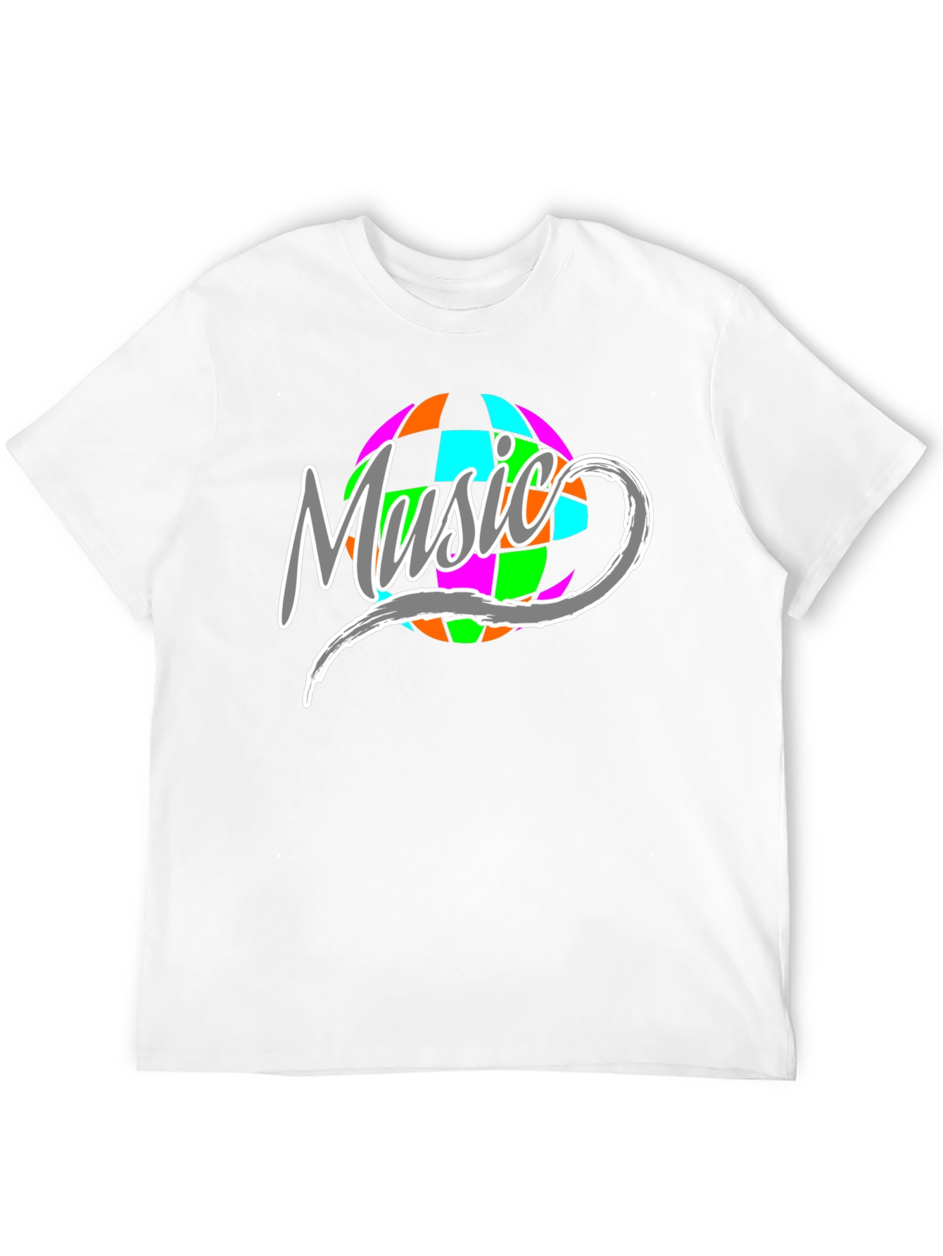 Black Music Disco Ball Graphic T-Shirt view 12